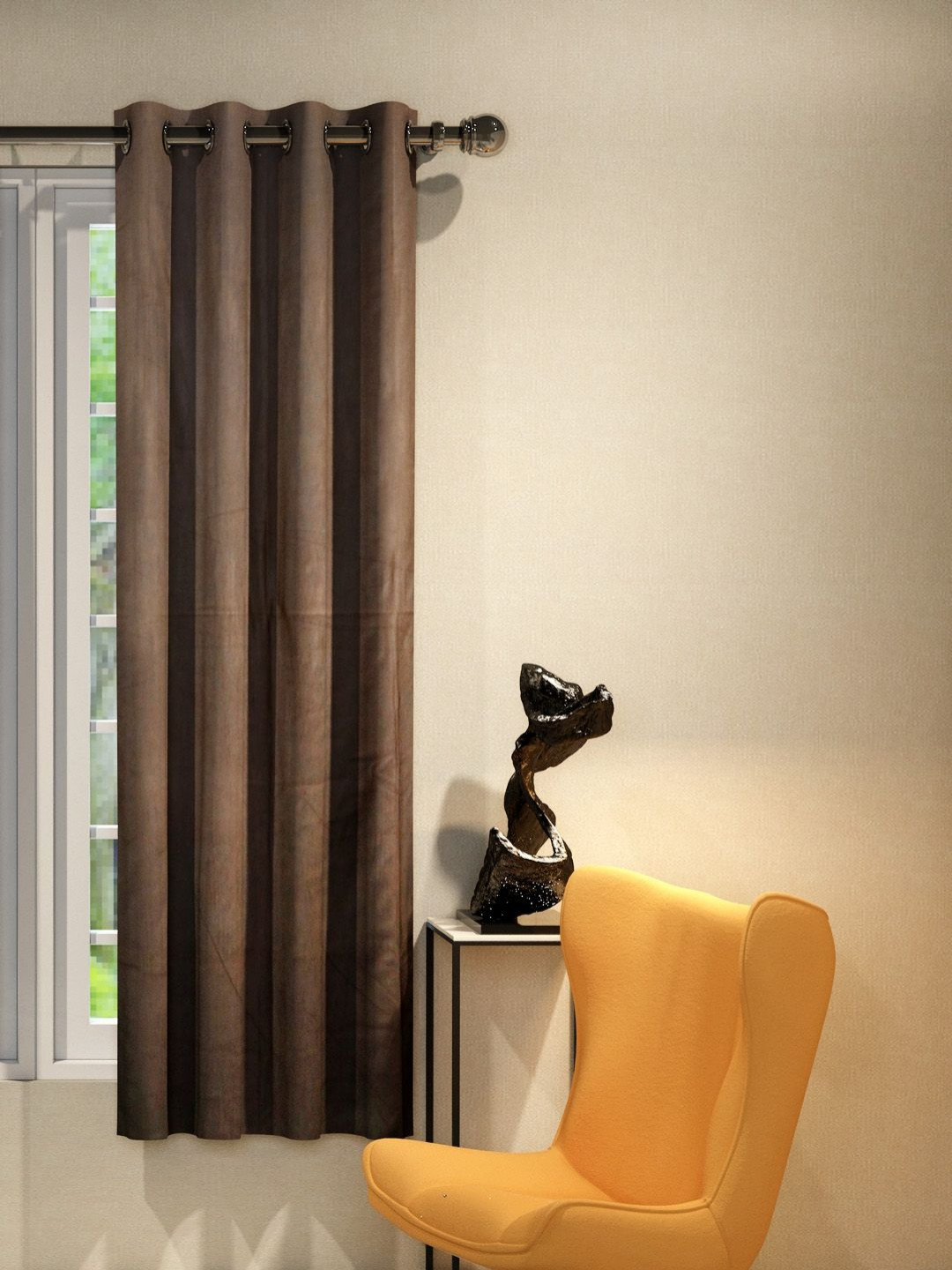 

Aura Brown Window Curtain