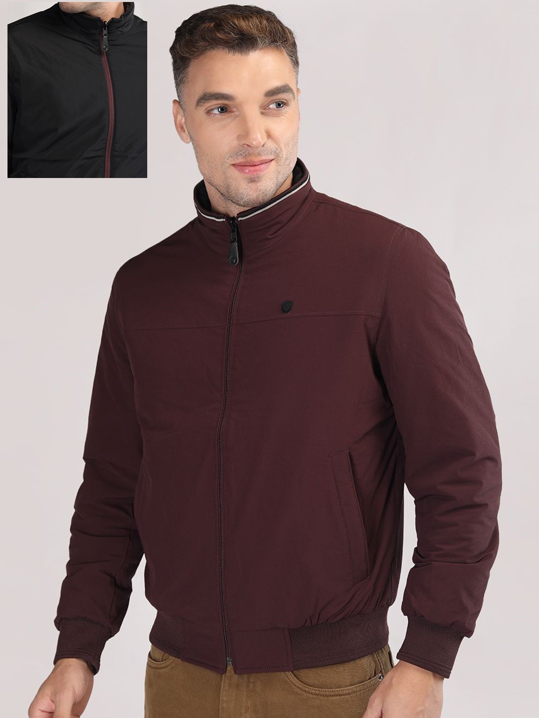 

LURE URBAN Men Reversible Outdoor Puffer Jacket, Maroon