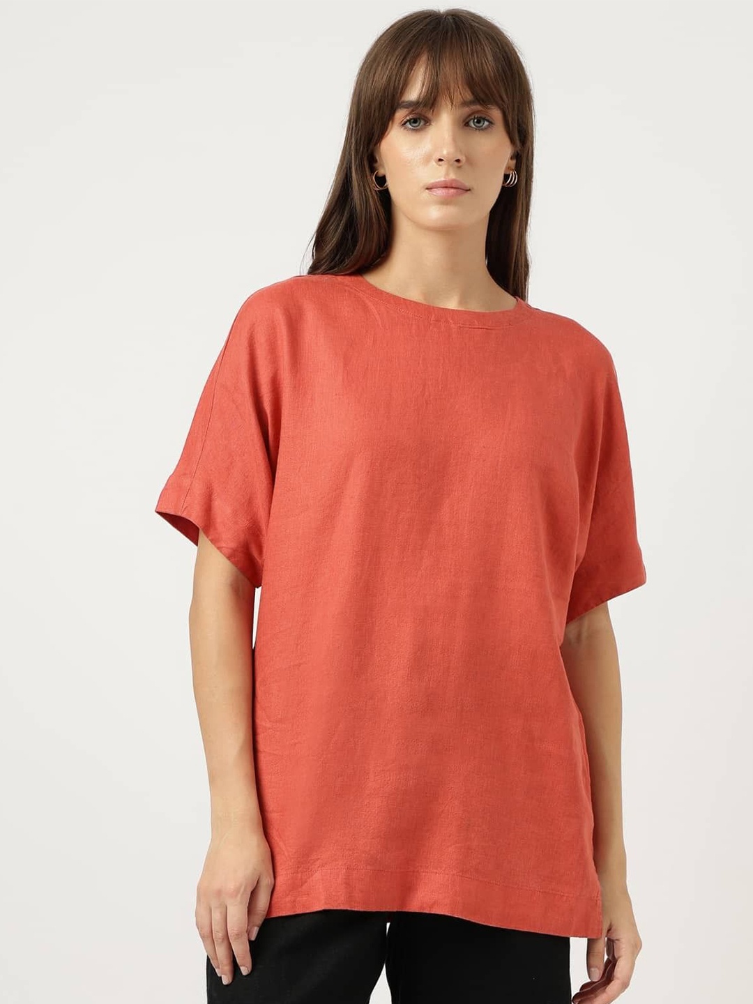 

Marks & Spencer Extended Sleeves Top, Rust