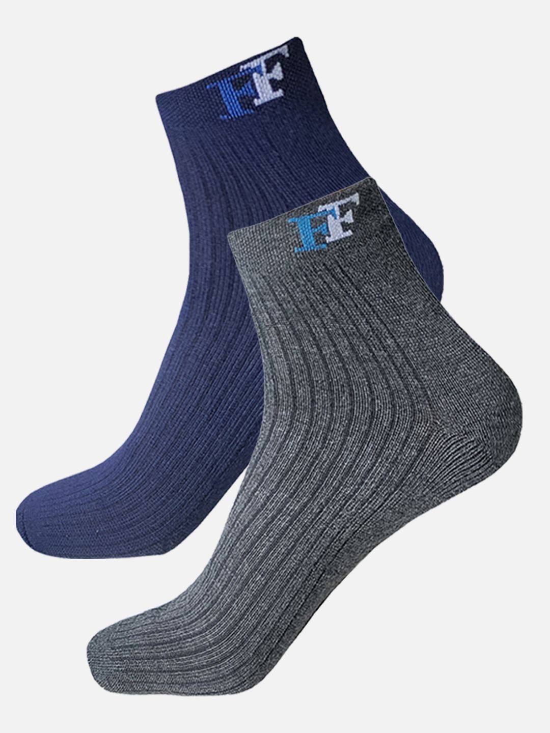 

FIMS Men Pack Of 2 Ankle-Length Socks, Blue