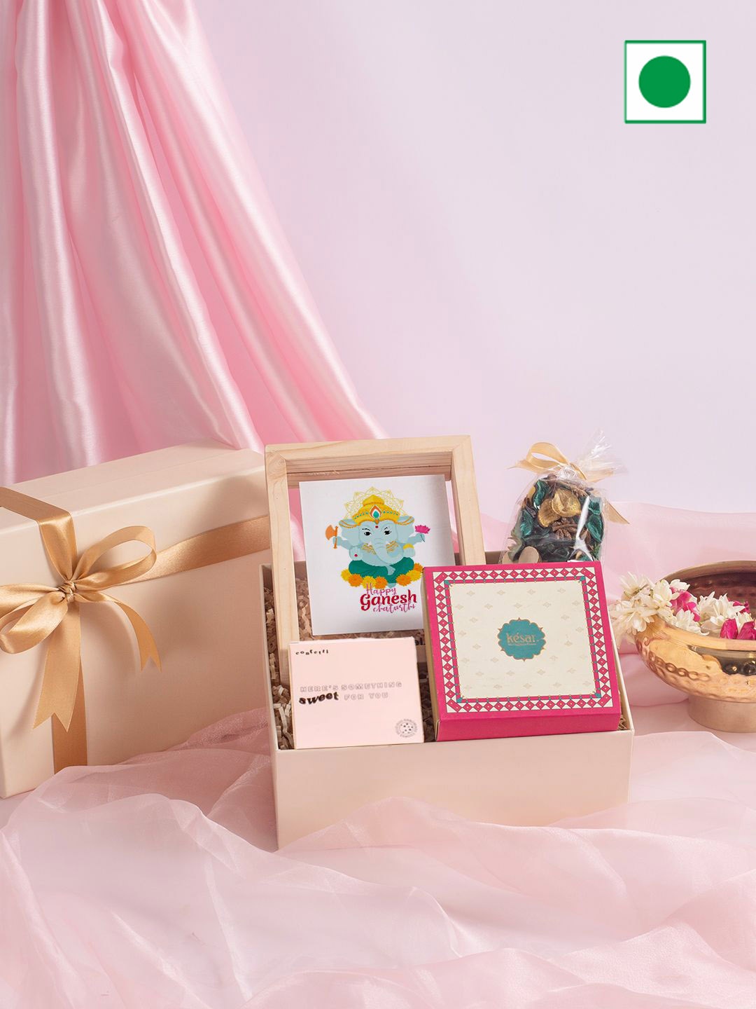 

Confetti Gifts Pack Of 4 Items Festive Gift Hamper, Pink