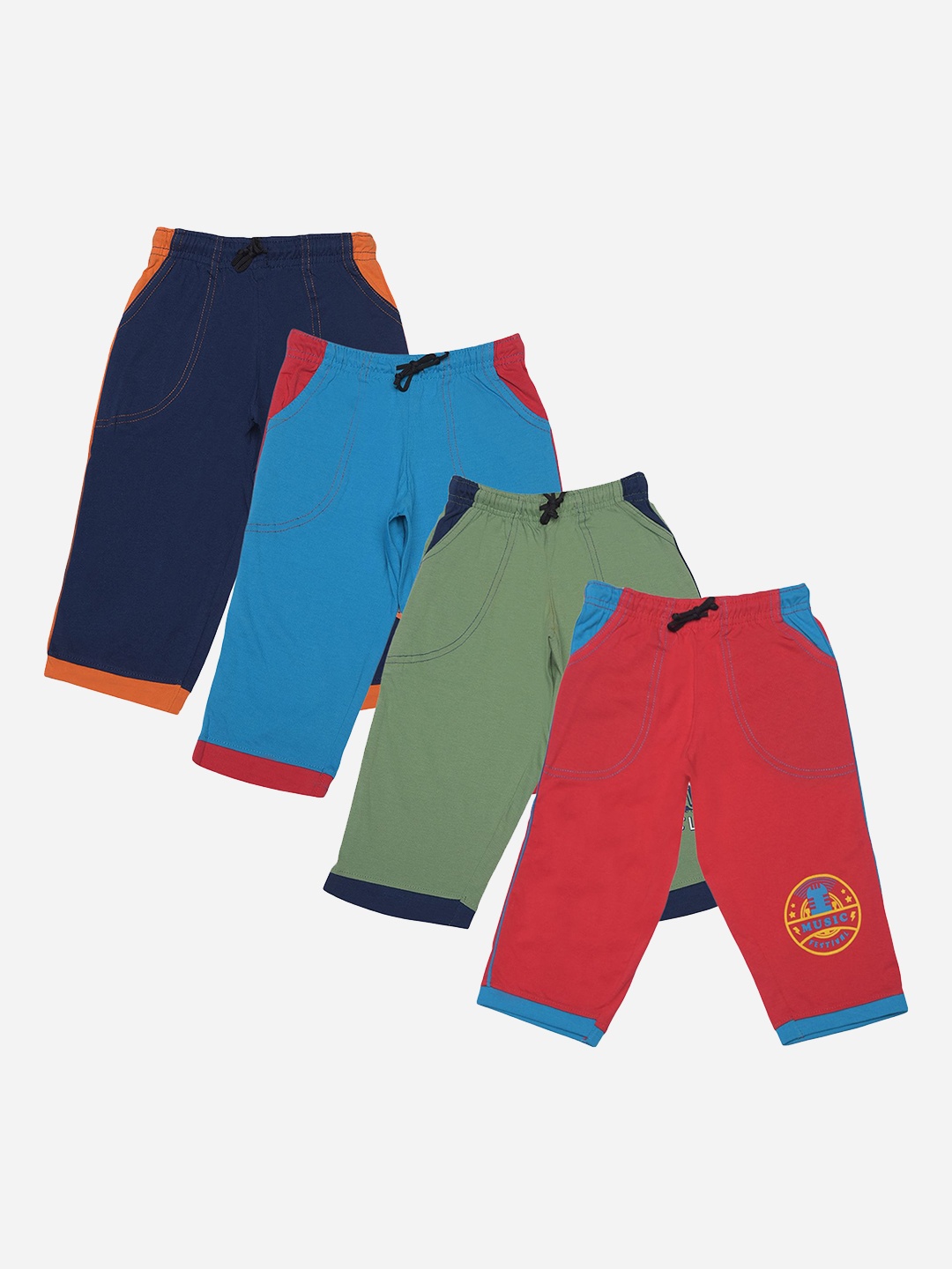 

Dollar Champion Kidswear Solid Cotton Boys Shorts, Multi