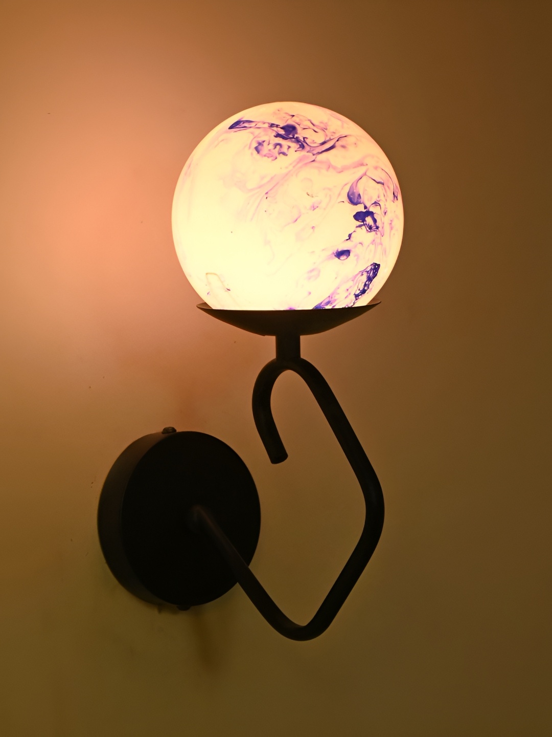 

Afast Blue & White Glass Traditional Rectangle Shaped Wall Lamp