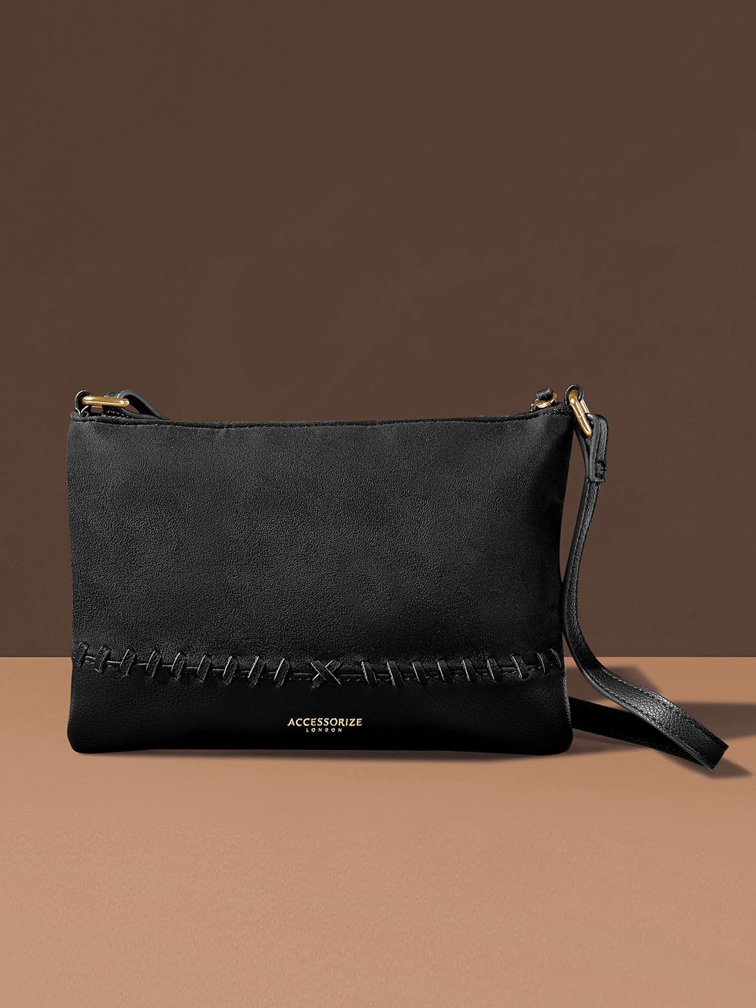 

Accessorize PU Sling Bag, Black