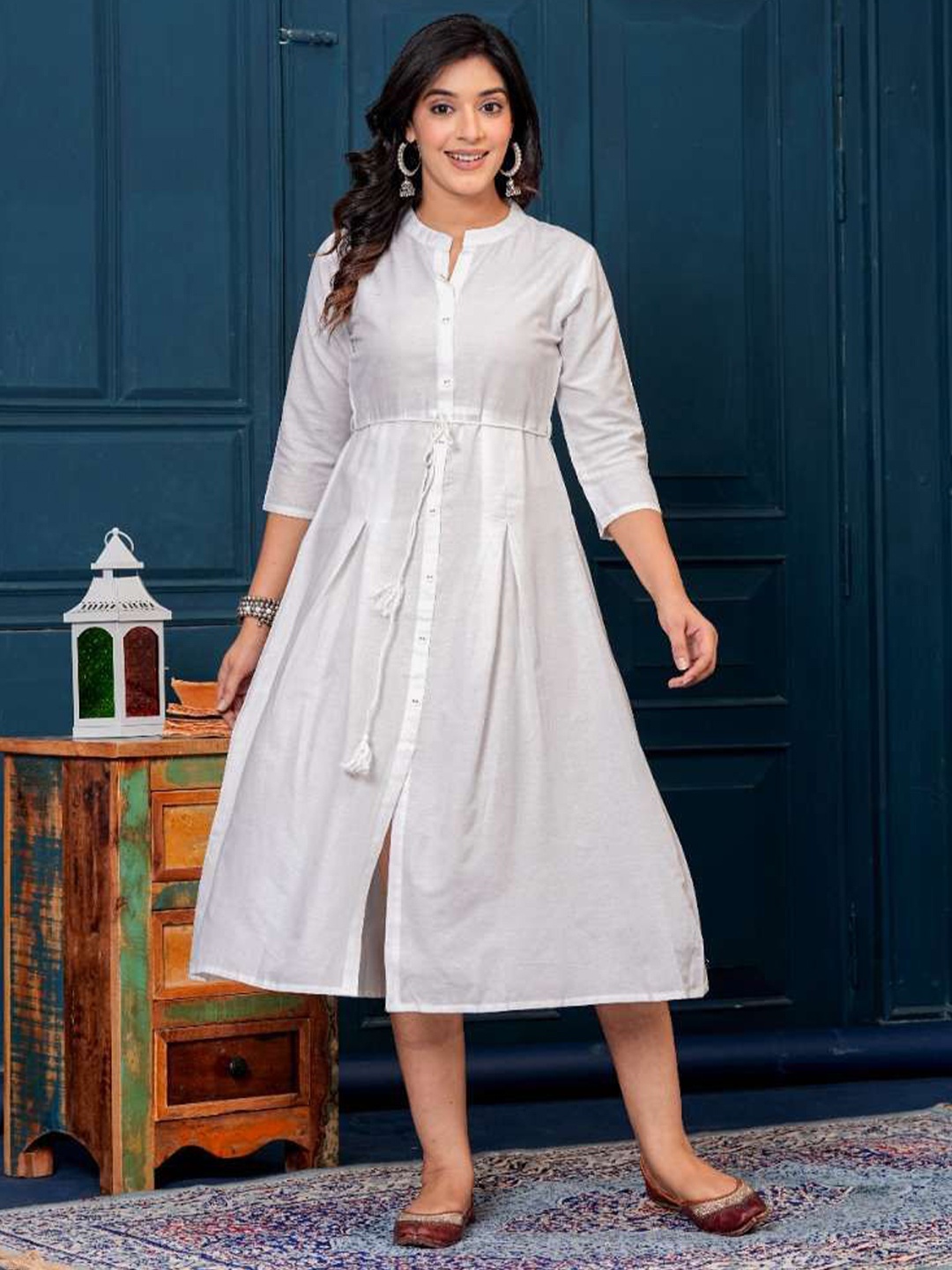 

HEARTLOOM A-Line Midi Dress, White