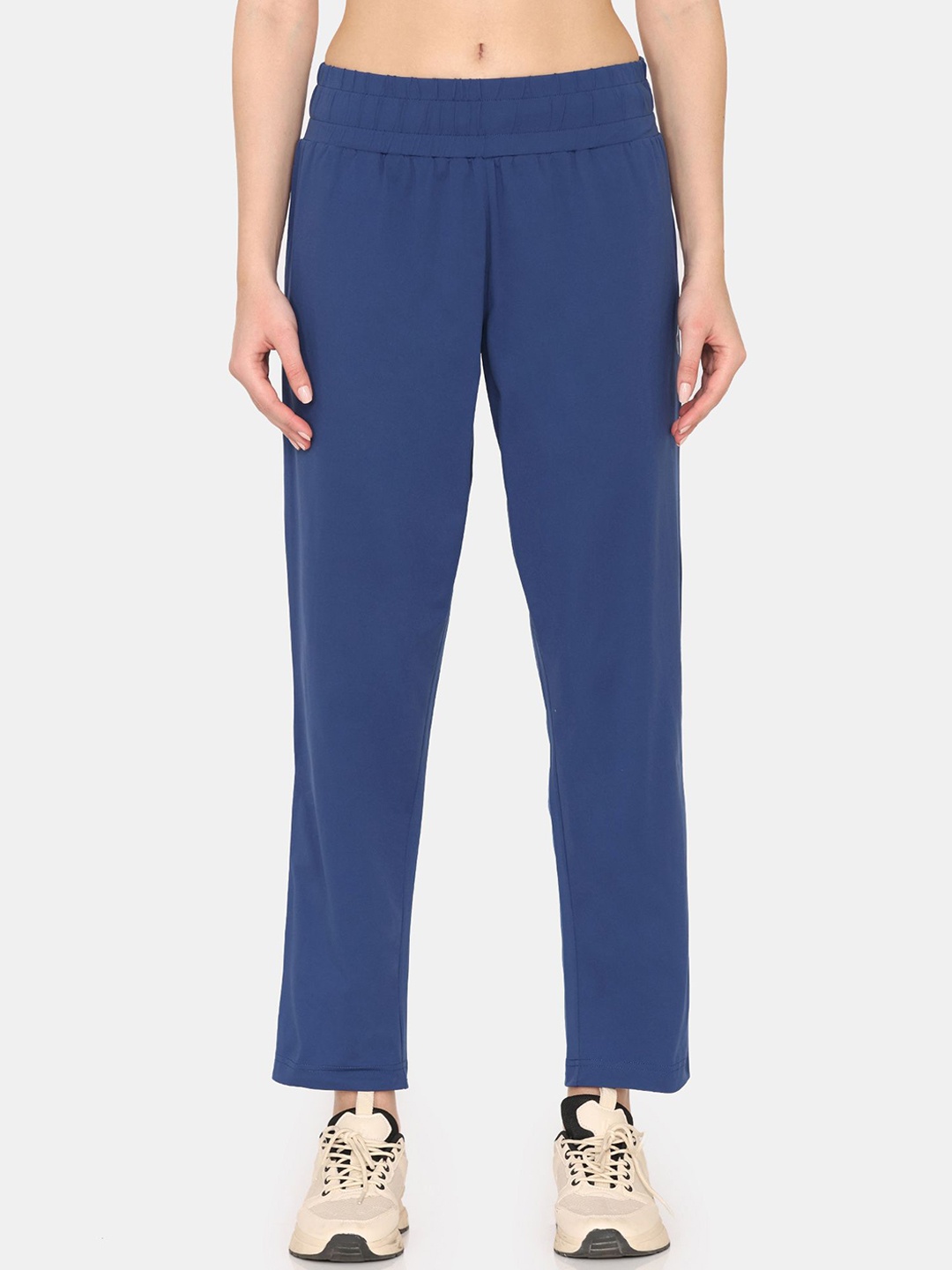 

Zelocity by Zivame Women Mid Rise Track Pants, Blue