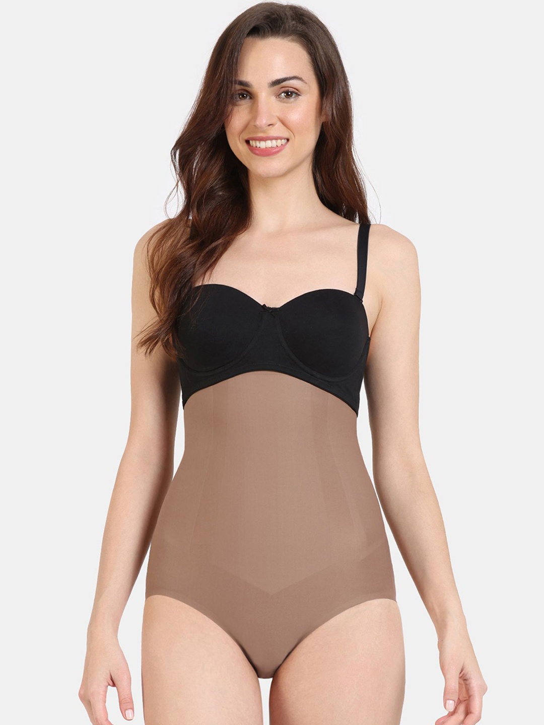 

Zivame High Waist Tummy Shapewear Brief, Nude