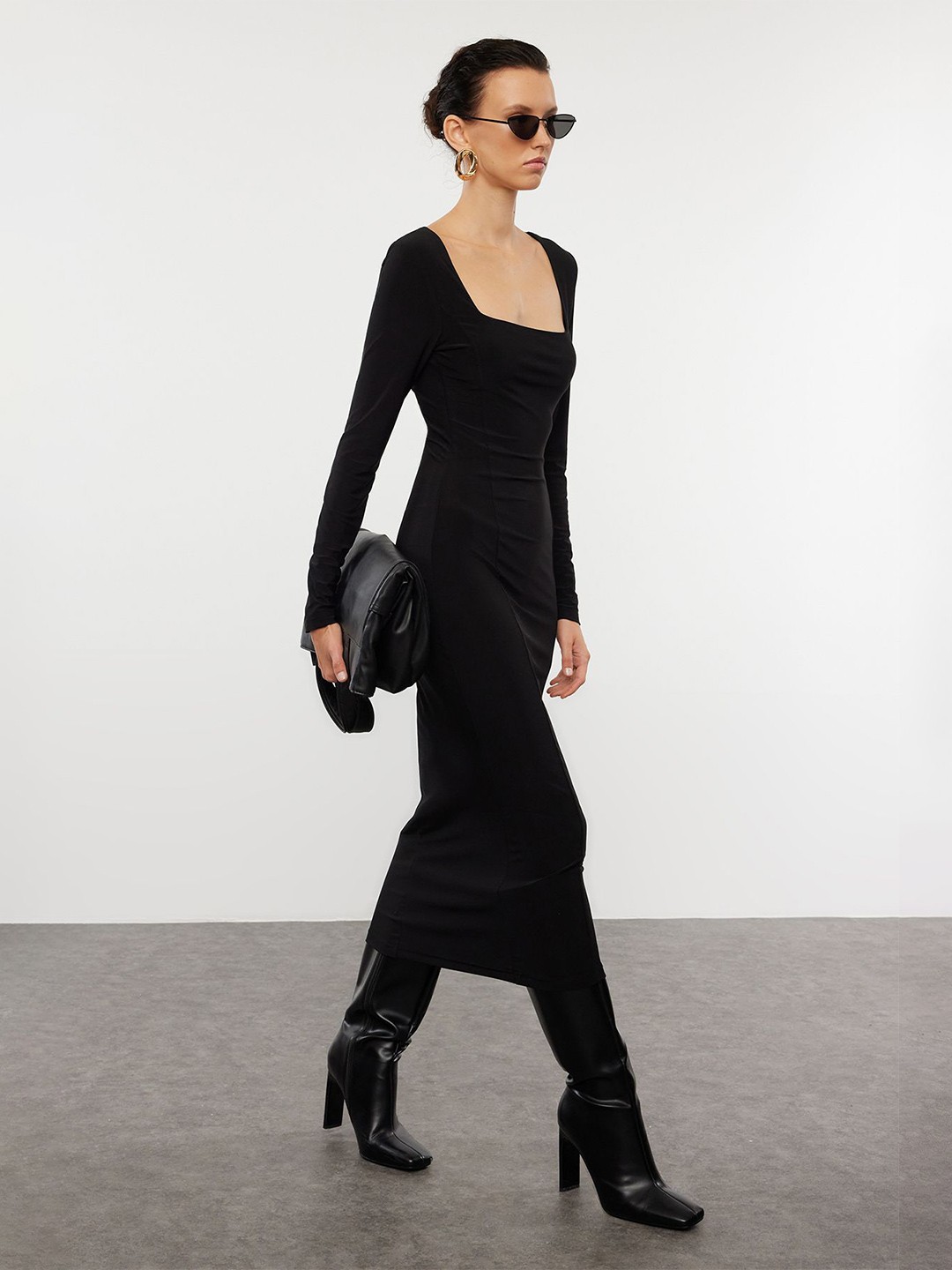 

Trendyol Bodycon Maxi Dress, Black