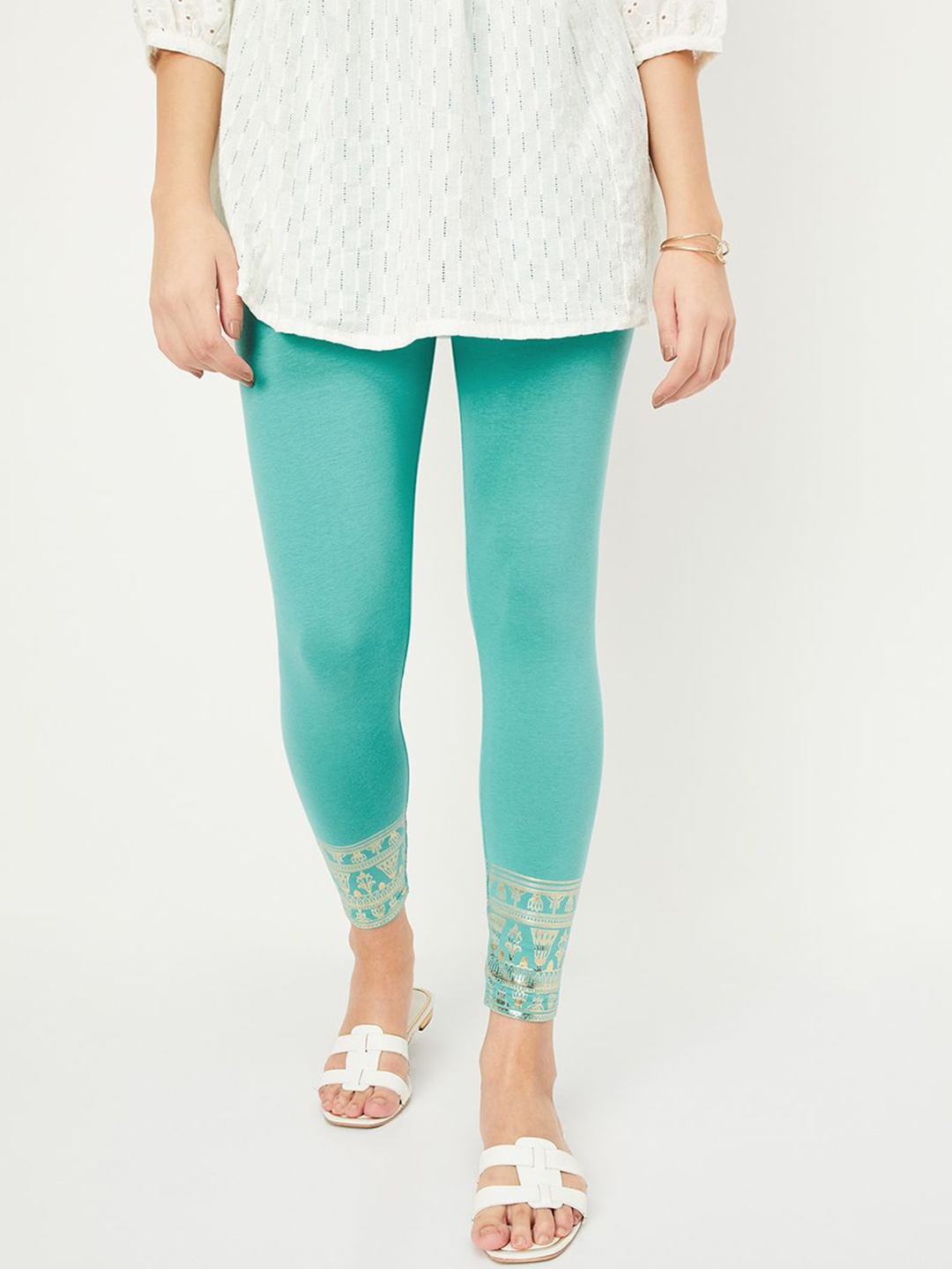 

max Printed Ankle-Length Legging, Blue