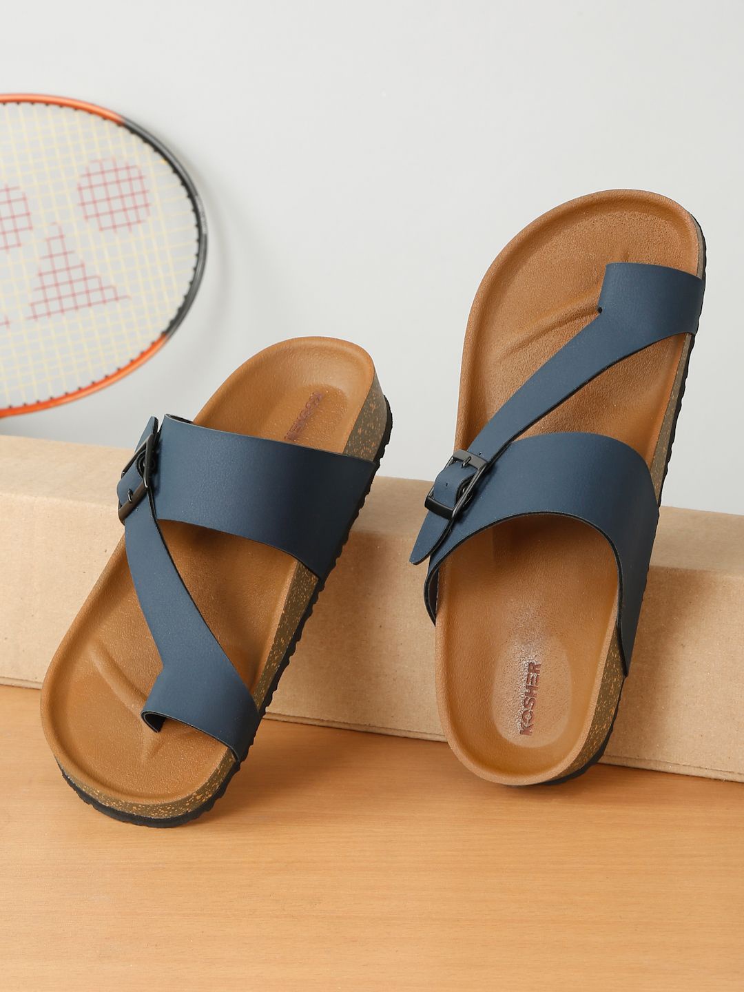 

Kosher Men Comfort Sandals, Navy blue