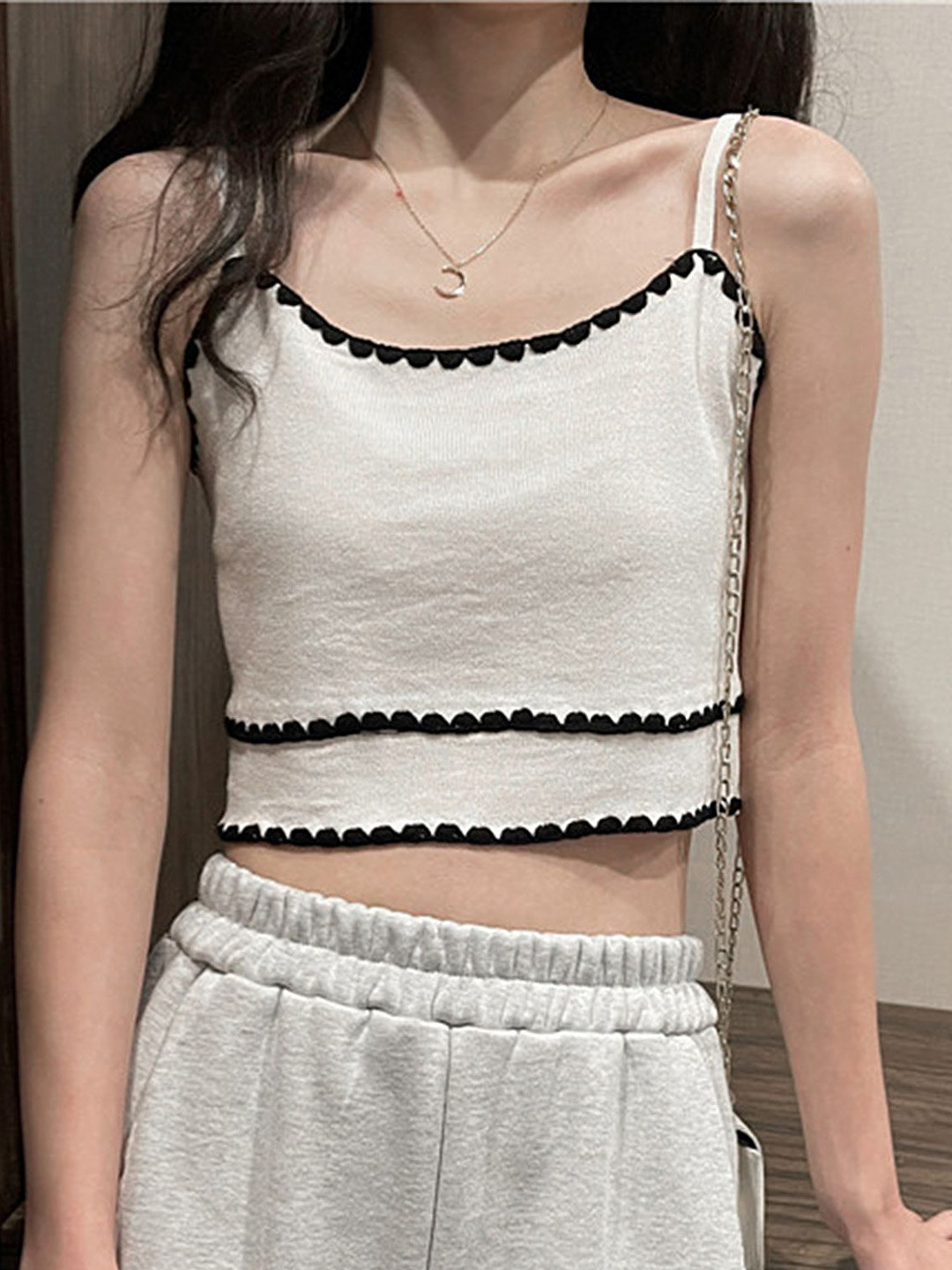 

LULU & SKY Bralette Crop Top, White