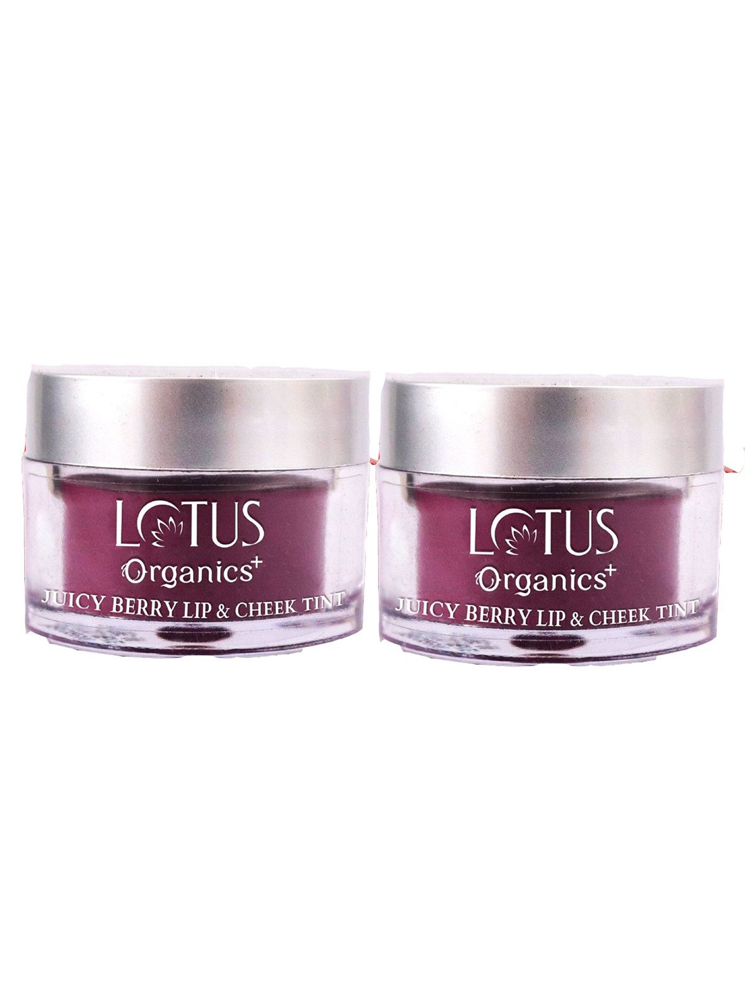 

Lotus Organics+ Set Of 2 Juicy Berry Lip & Cheek Tint With Shea Butter- 10g-Each, Purple