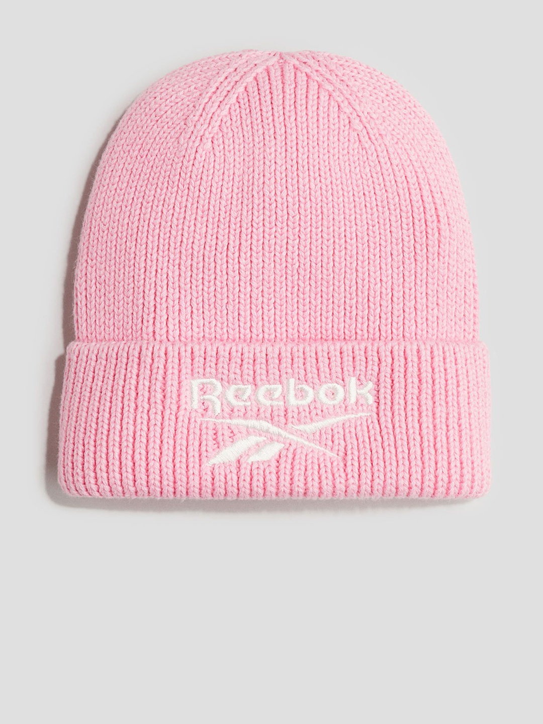 

H&M x Reebok Girls Embroidered Detail Cotton Beanie, Pink