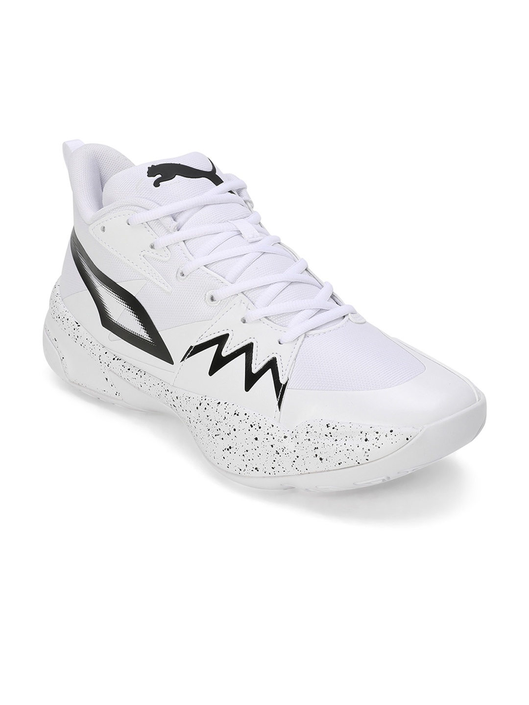 

Puma Unisex Genetics Speckle Basketball Non-Marking Shoes, White