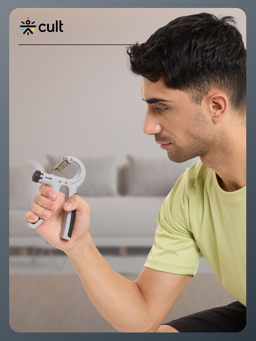 

CULT Cult Adjustable Unisex Hand Grip Strengthener, Grey