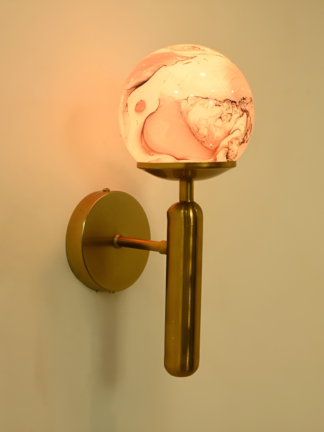 

Afast Brown & White Glass Traditional Rectangle Shaped Wall Lamp
