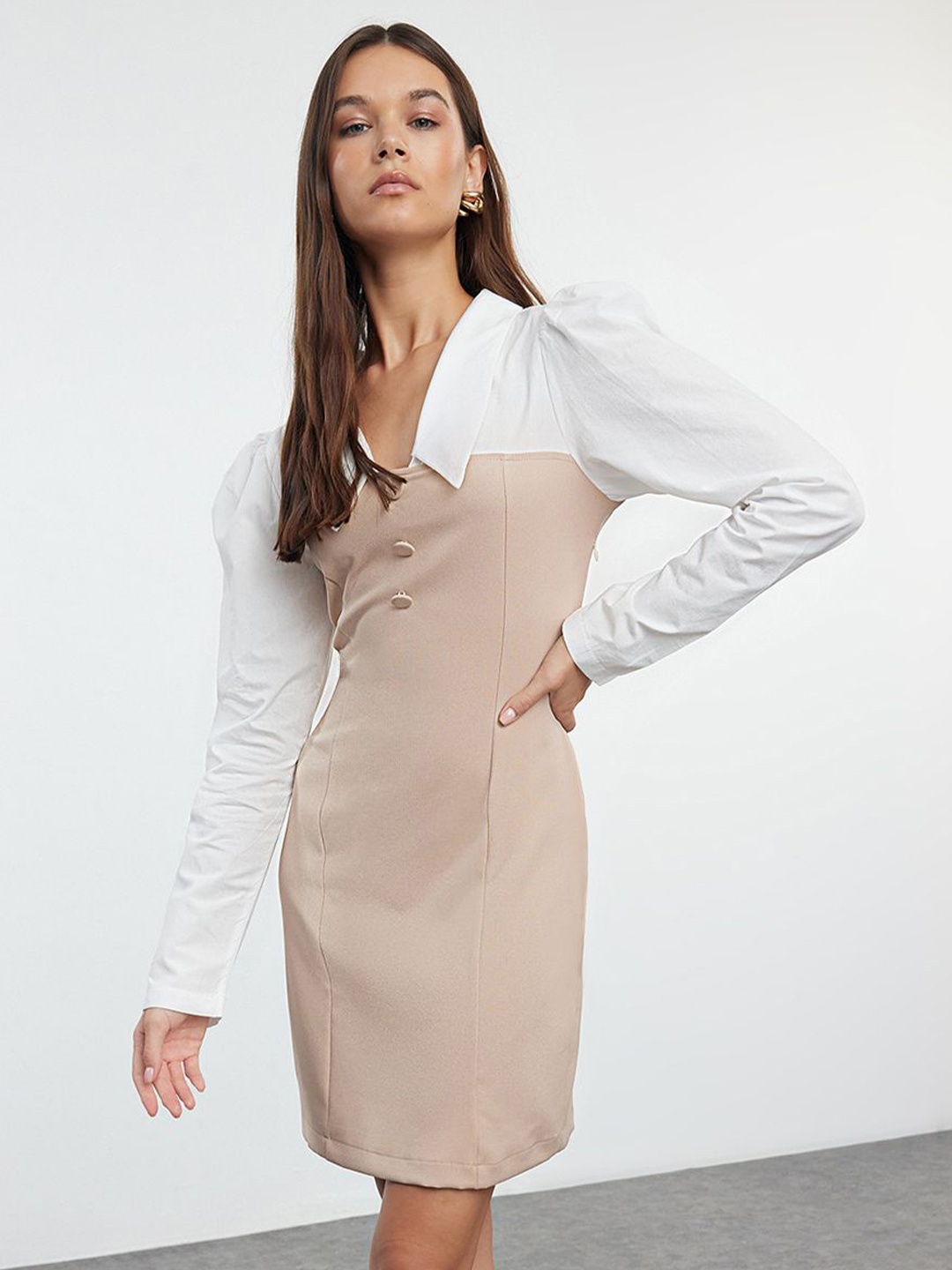 

Trendyol Colourblocked Sheath Dress, Na