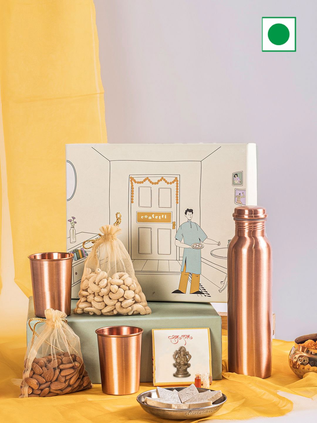 

Confetti Gifts 6 Pcs Festive Gift Hamper, Gold