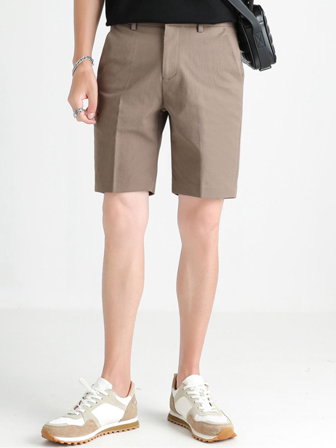 

StyleCast Men Loose Fit Hot Pants Shorts, Brown