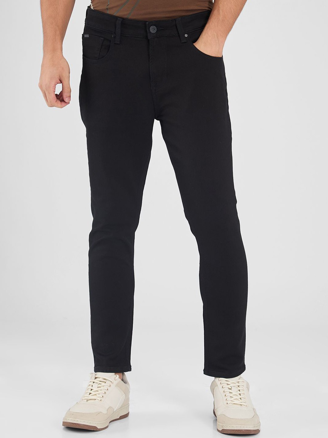 

SPYKAR Men Mid-Rise Slim Fit Stretchable Jeans, Black