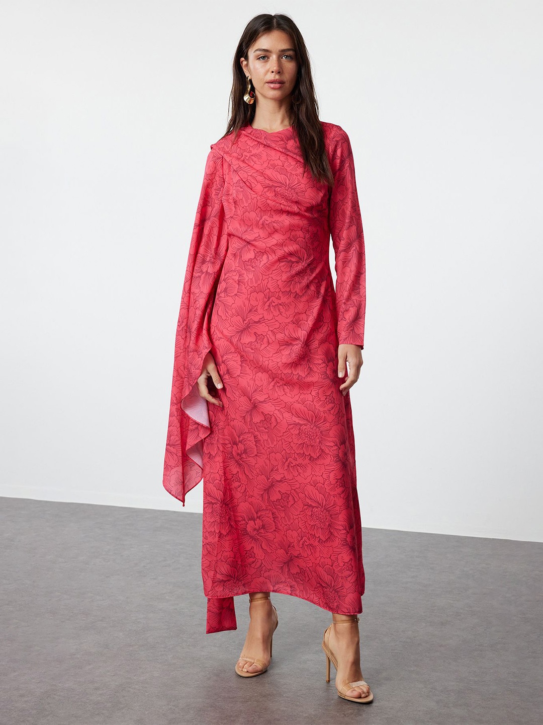

Trendyol Print Maxi Dress, Red