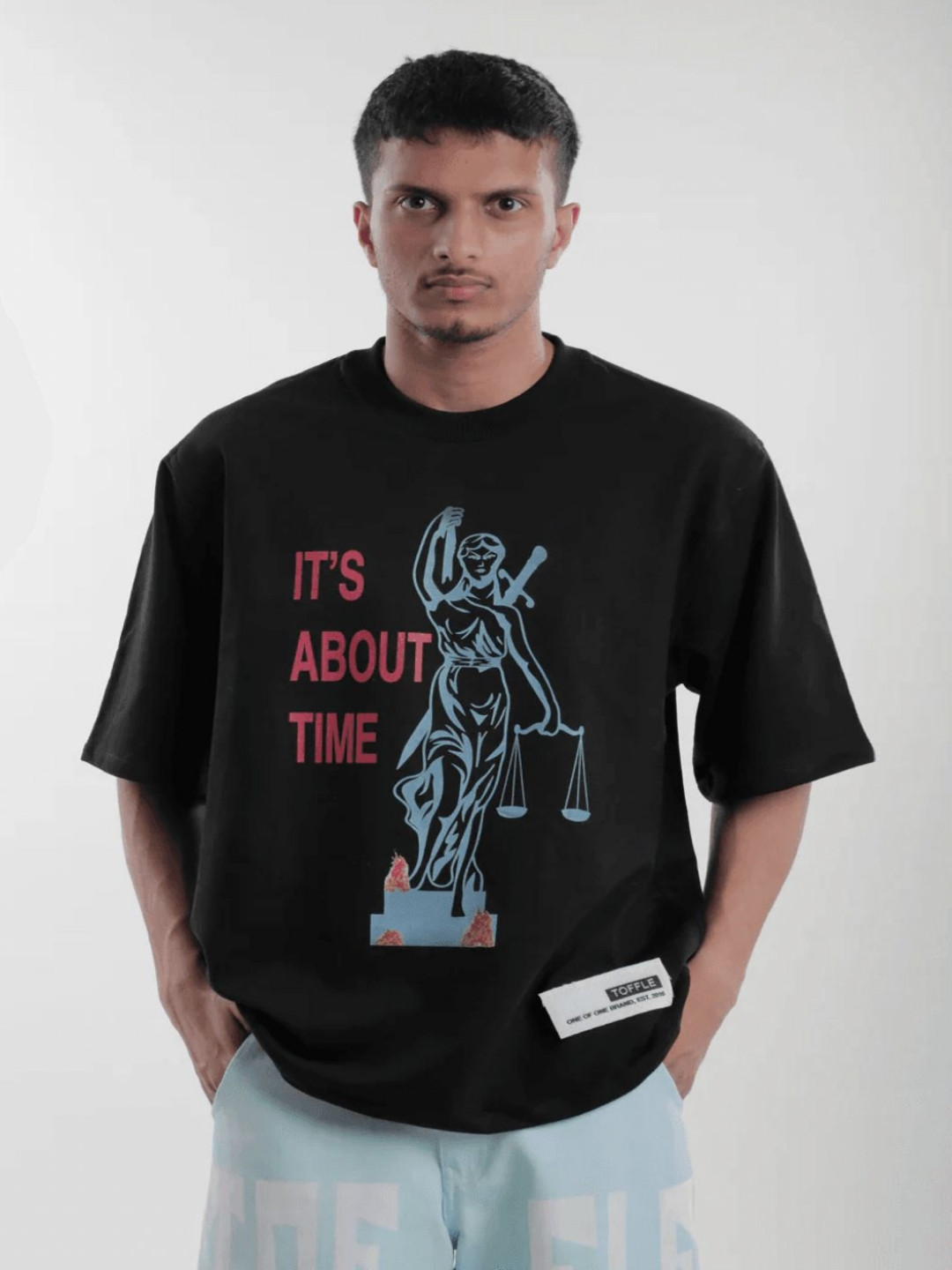

TOFFLE Unisex Printed T-shirt, Black