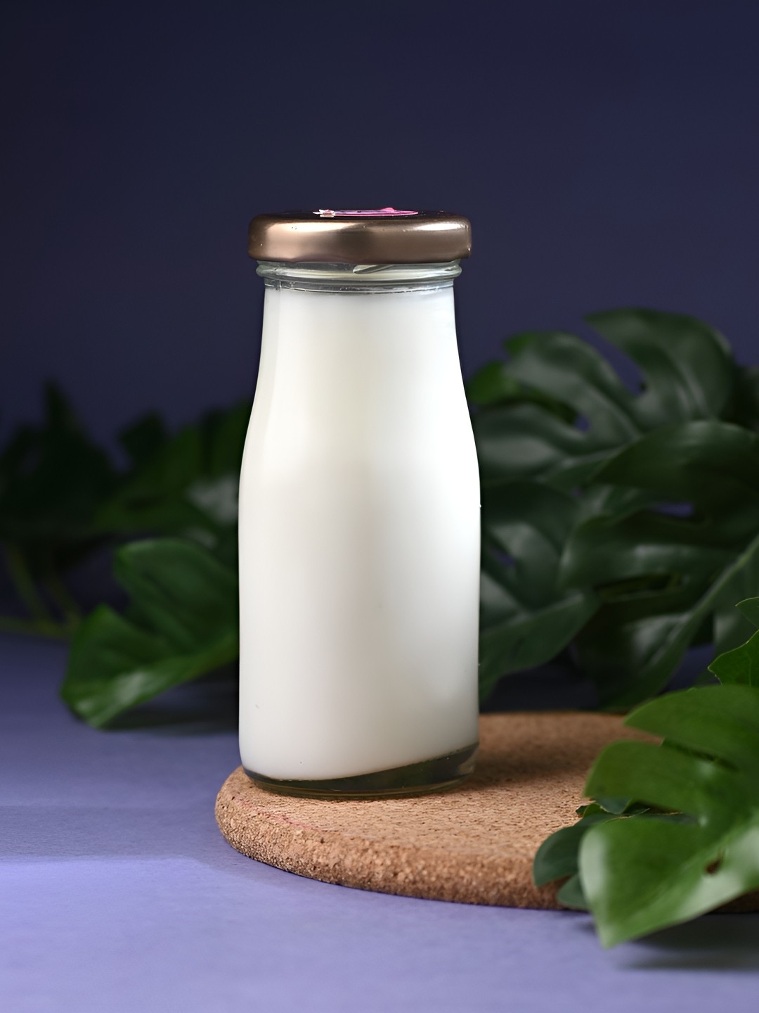 

Afast Transparent & White Single Glass Solid Water Bottle