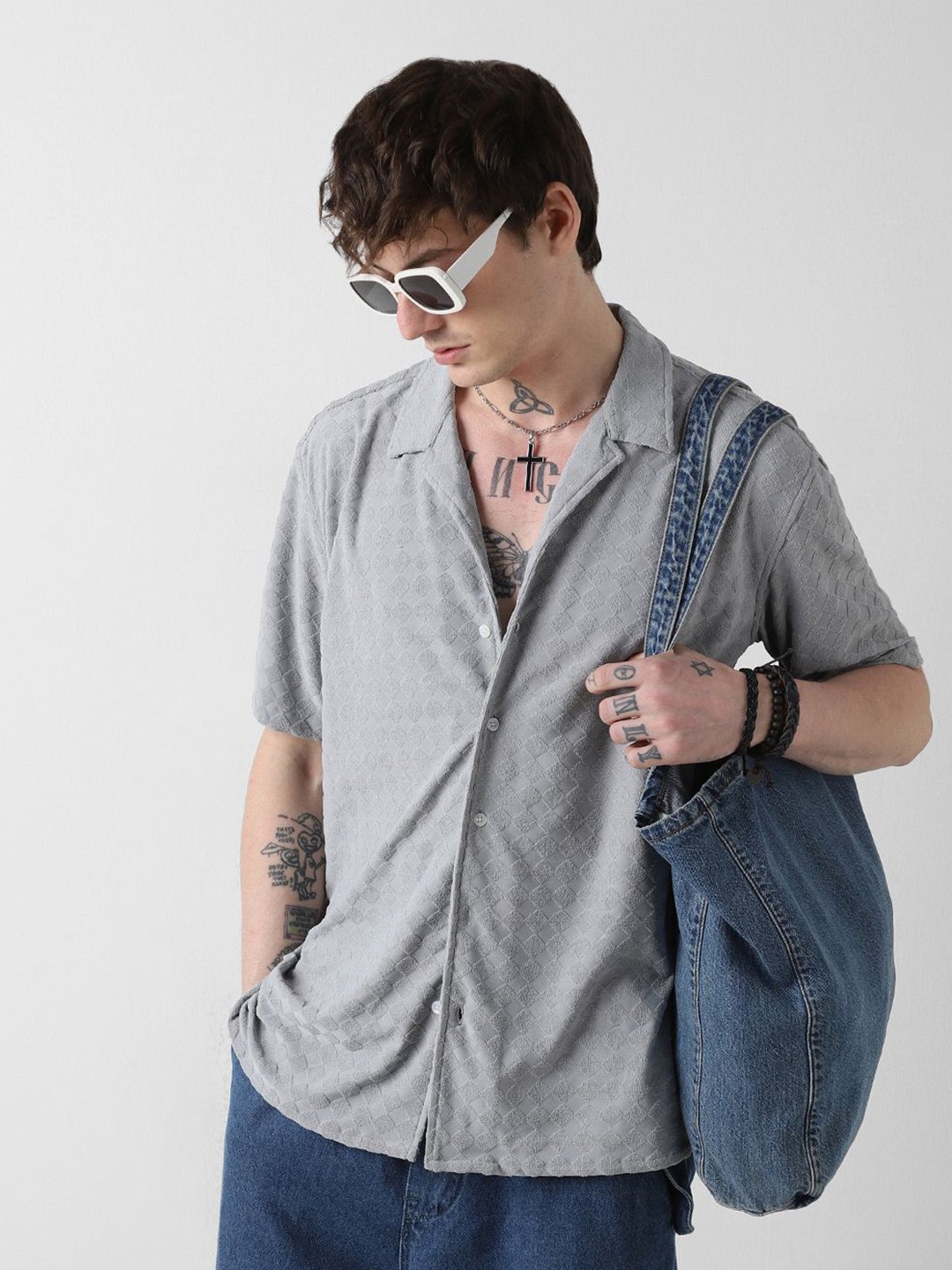 

VASTRADO Men Classic Opaque Casual Shirt, Grey