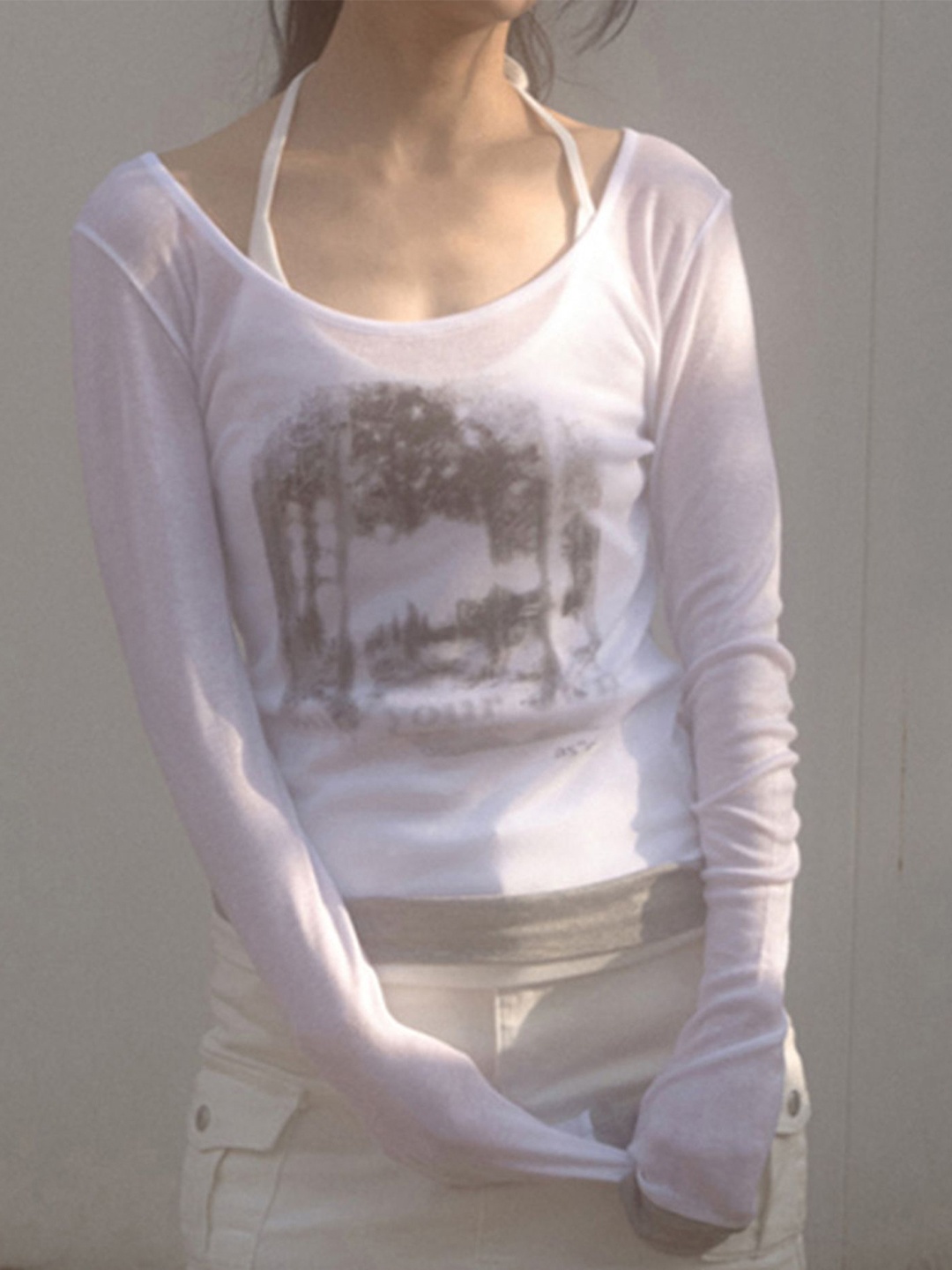 

LULU & SKY Print Top, White