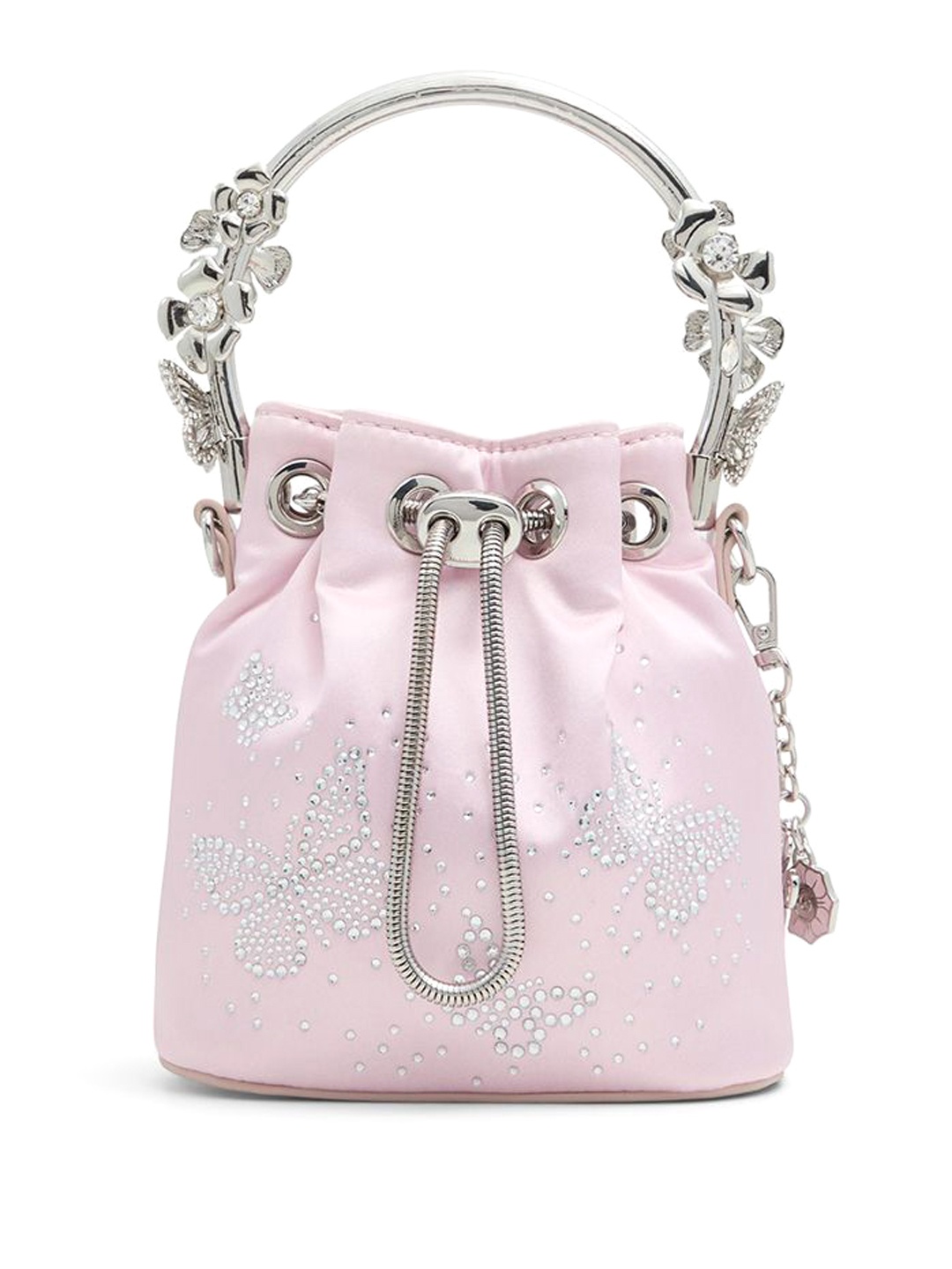 

ALDO Bucket Handheld Bag with Cut Work, Pink