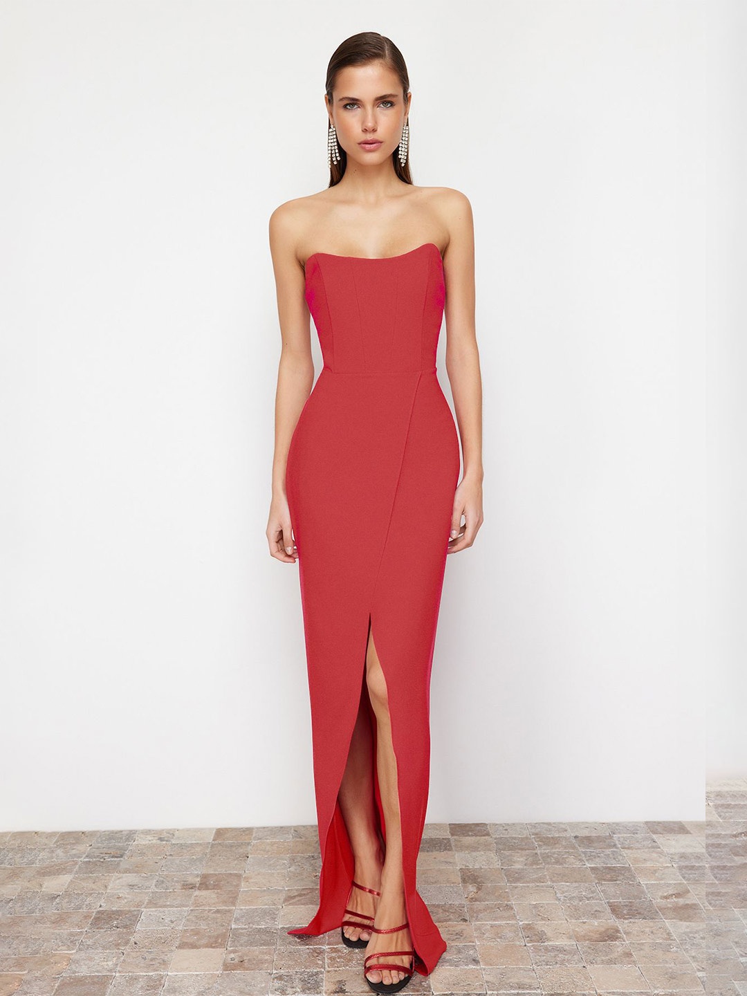 

Trendyol Bodycon Maxi Dress, Na