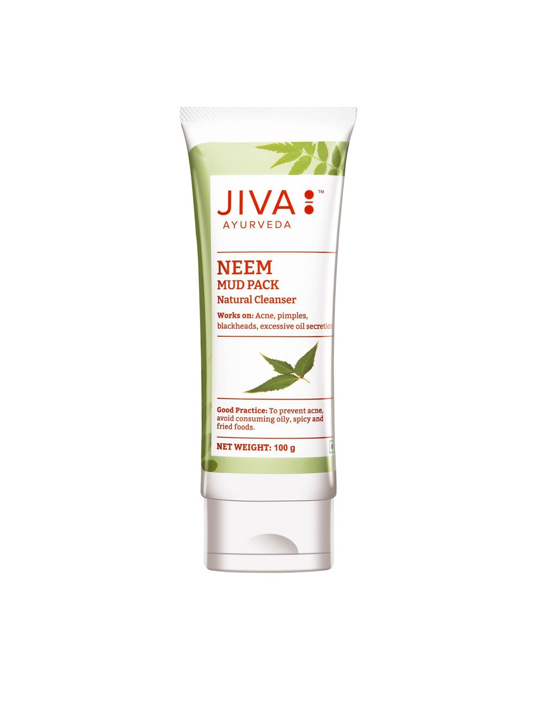 

Jiva Neem Mud Pack With Multani Mitti 100g, Green