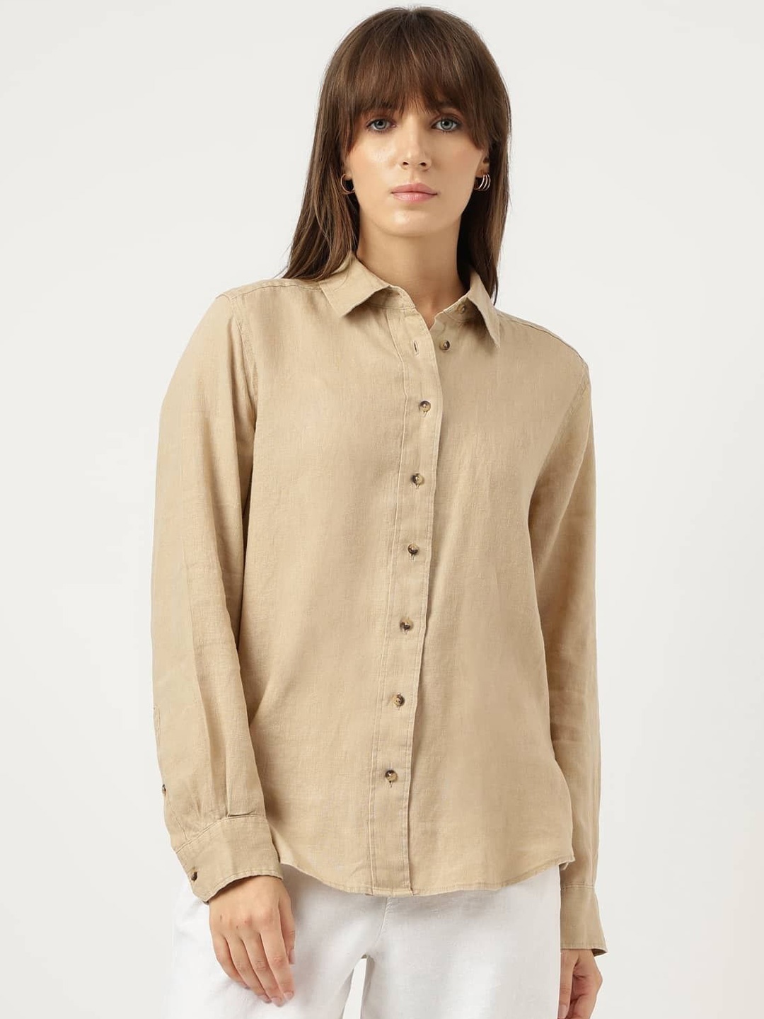 

Marks & Spencer Women Opaque Casual Shirt, Beige