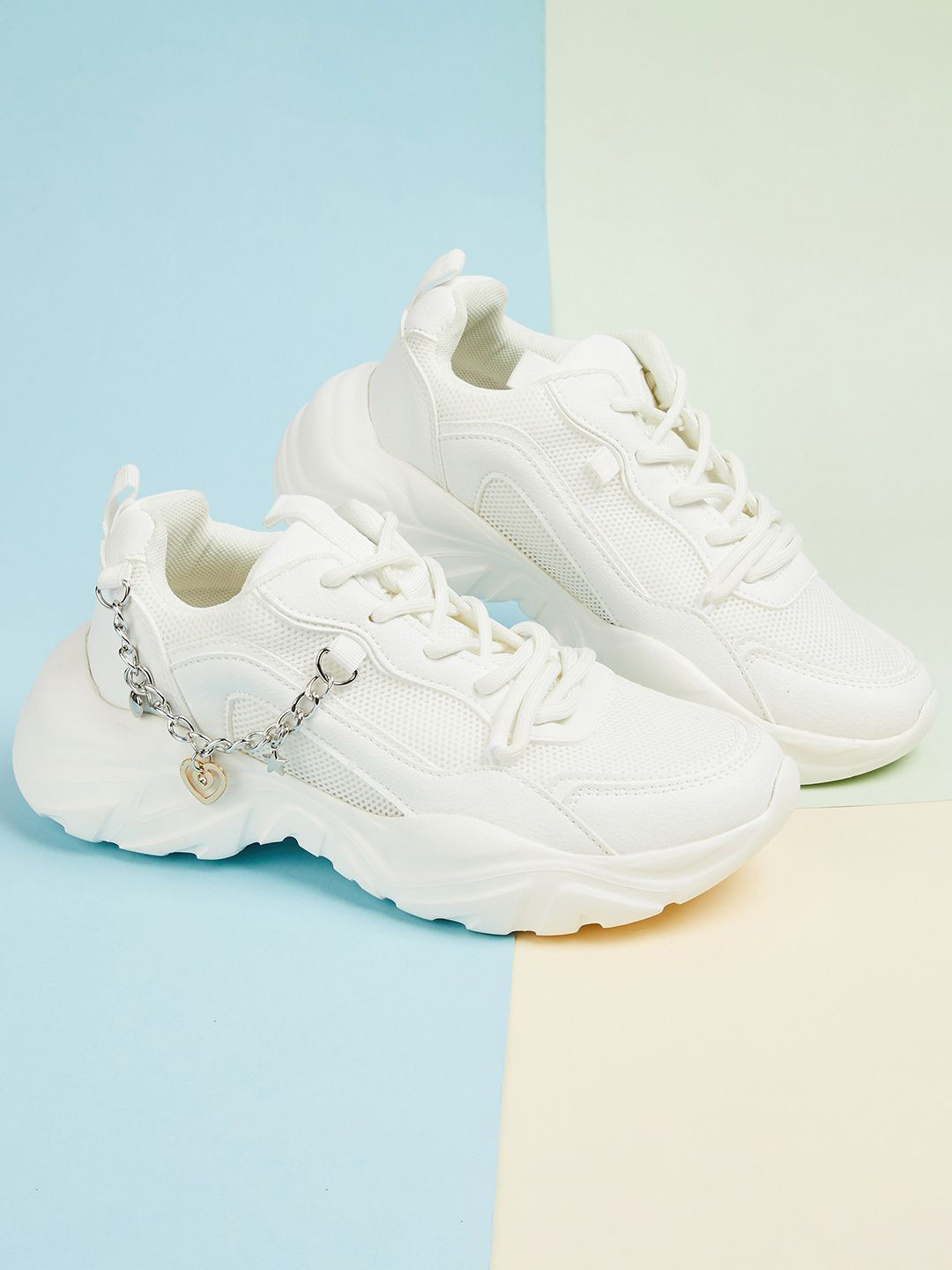 

Ginger by Lifestyle Women PU Sneakers, White