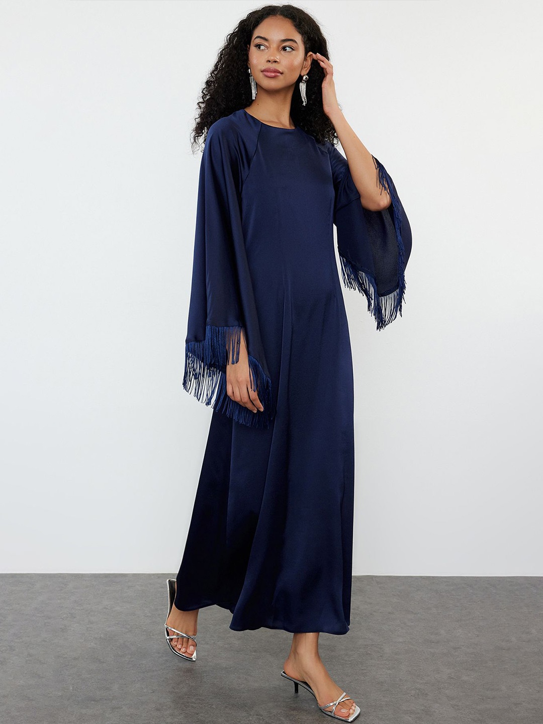 

Trendyol Slit Sleeve Maxi Dress, Navy blue