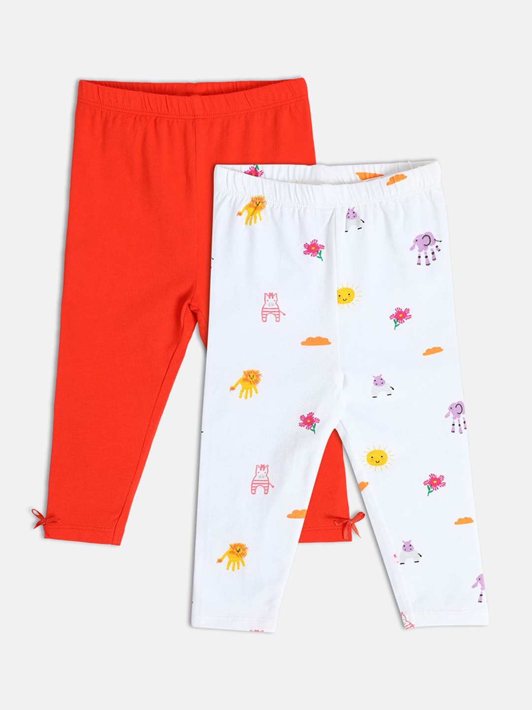 

MINI KLUB Infant Girls Pack Of 2 Leggings, White