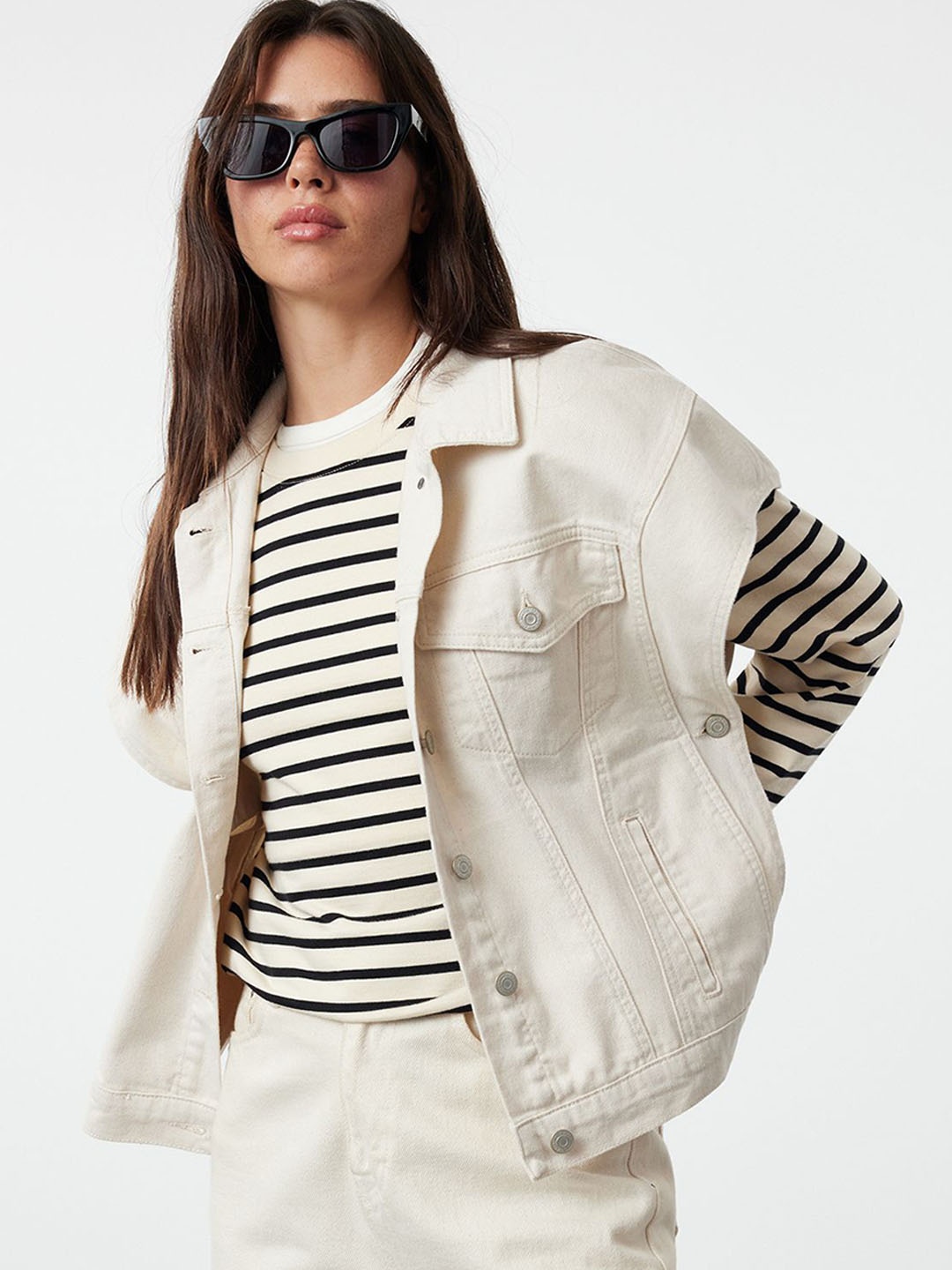 

Trendyol Women Denim Jacket, White