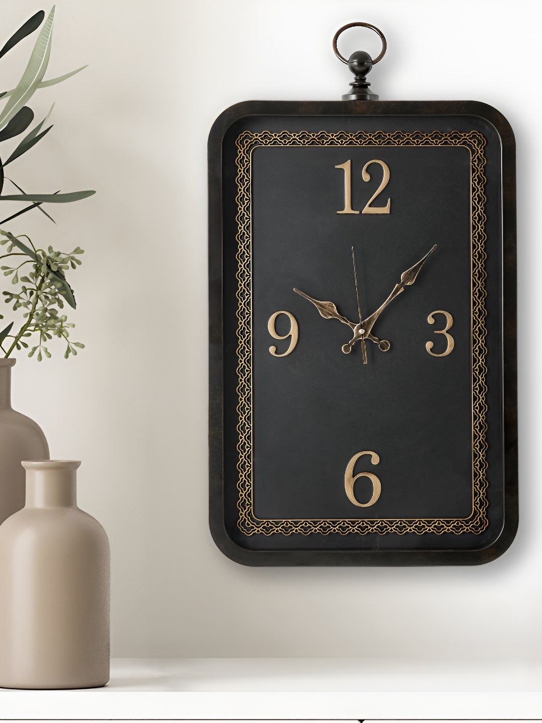 

Home Centre Corsica Fortune Black Printed Rectangle Contemporary Analogue Wall Clock