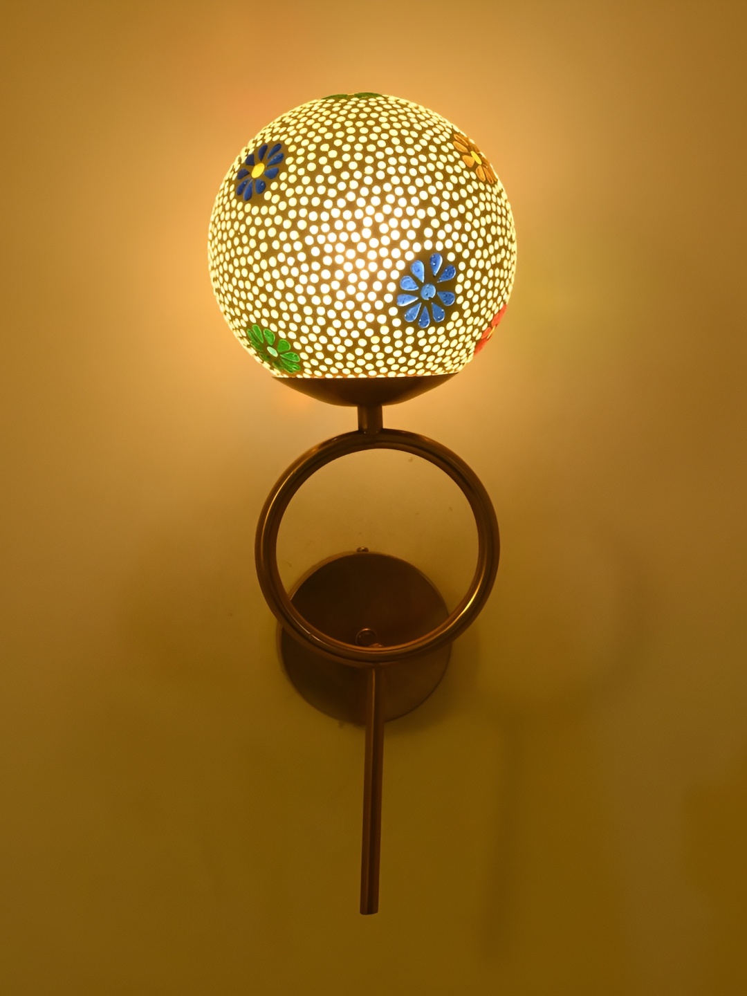 

Afast Multicoloured Glass Traditional Rectangle Shaped Wall Lamp, Multi