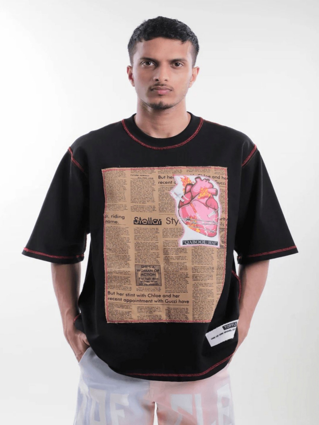 

TOFFLE Unisex Printed T-shirt, Black