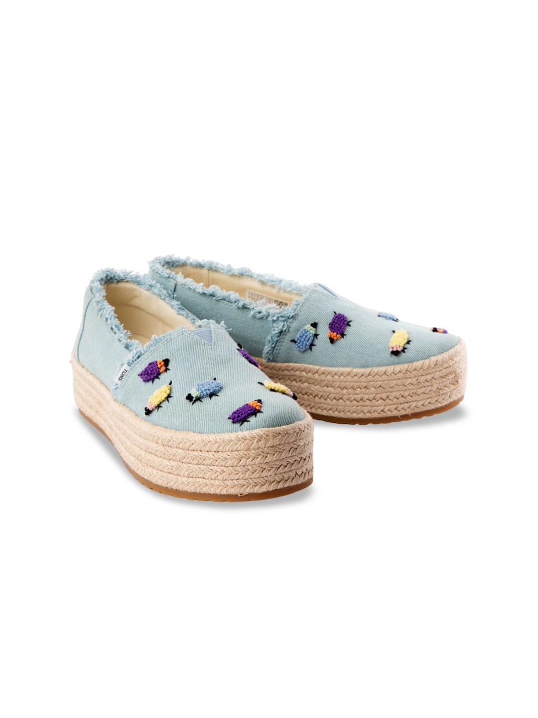 

TOMS Women Textured Slip-On Sneakers, Blue