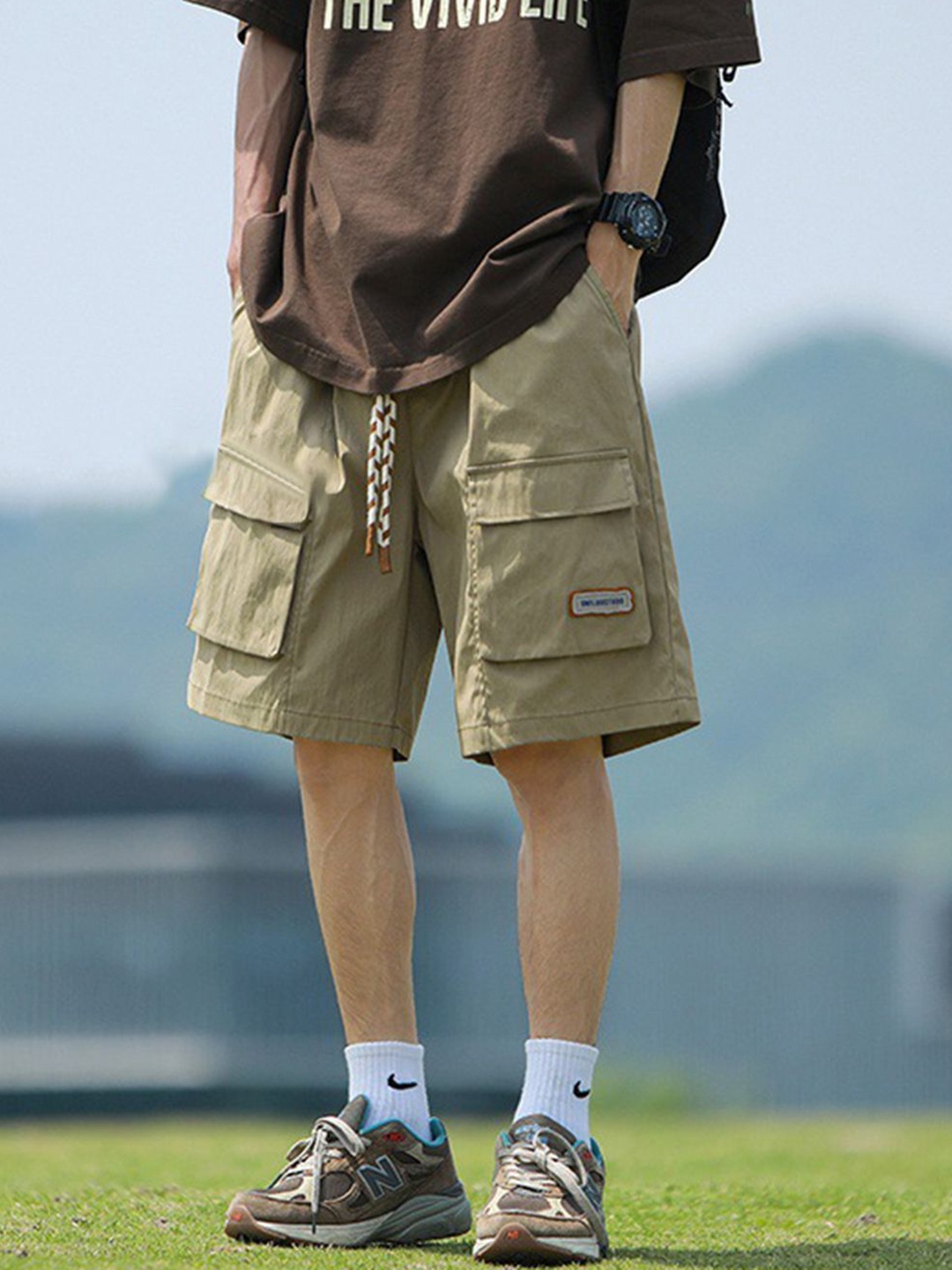 

StyleCast Men Loose Fit Cargo Shorts, Teal