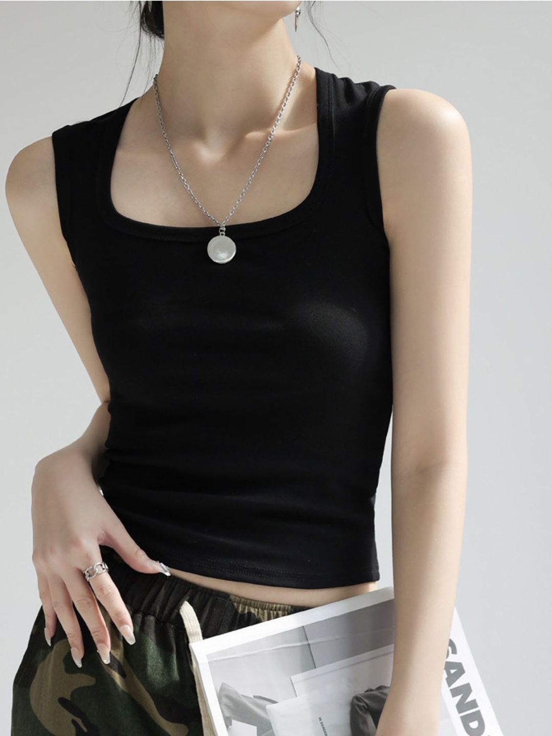 

LULU & SKY Cotton Top, Black