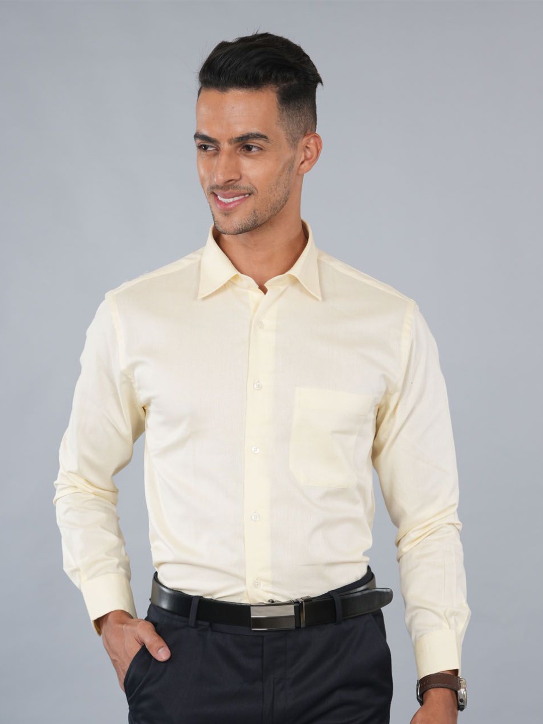 

Ostermann Men Opaque Formal Shirt, Yellow