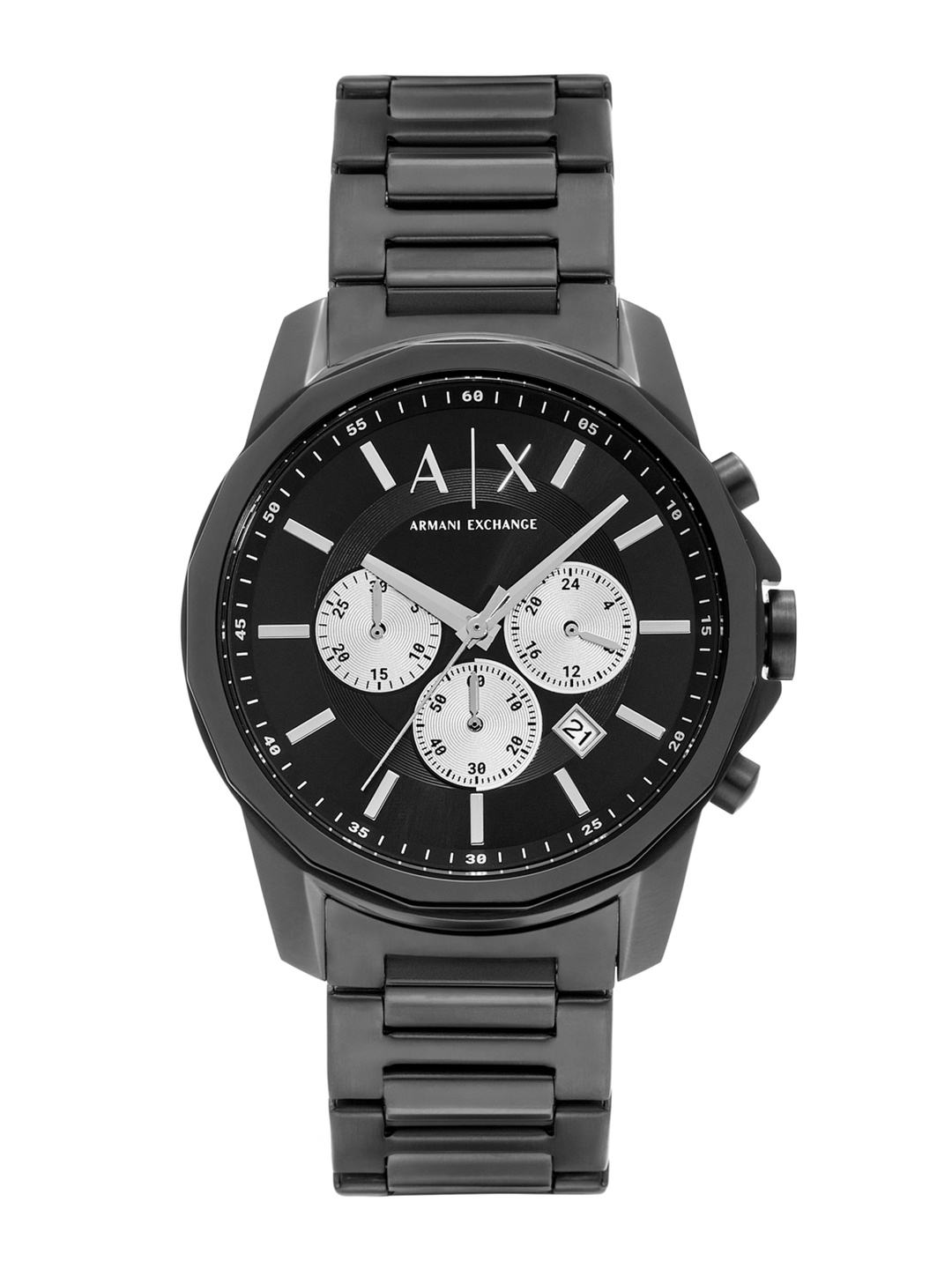 

Armani Exchange Men Bracelet Style Chronograph Analogue Watch AX1765I-Grey, Black