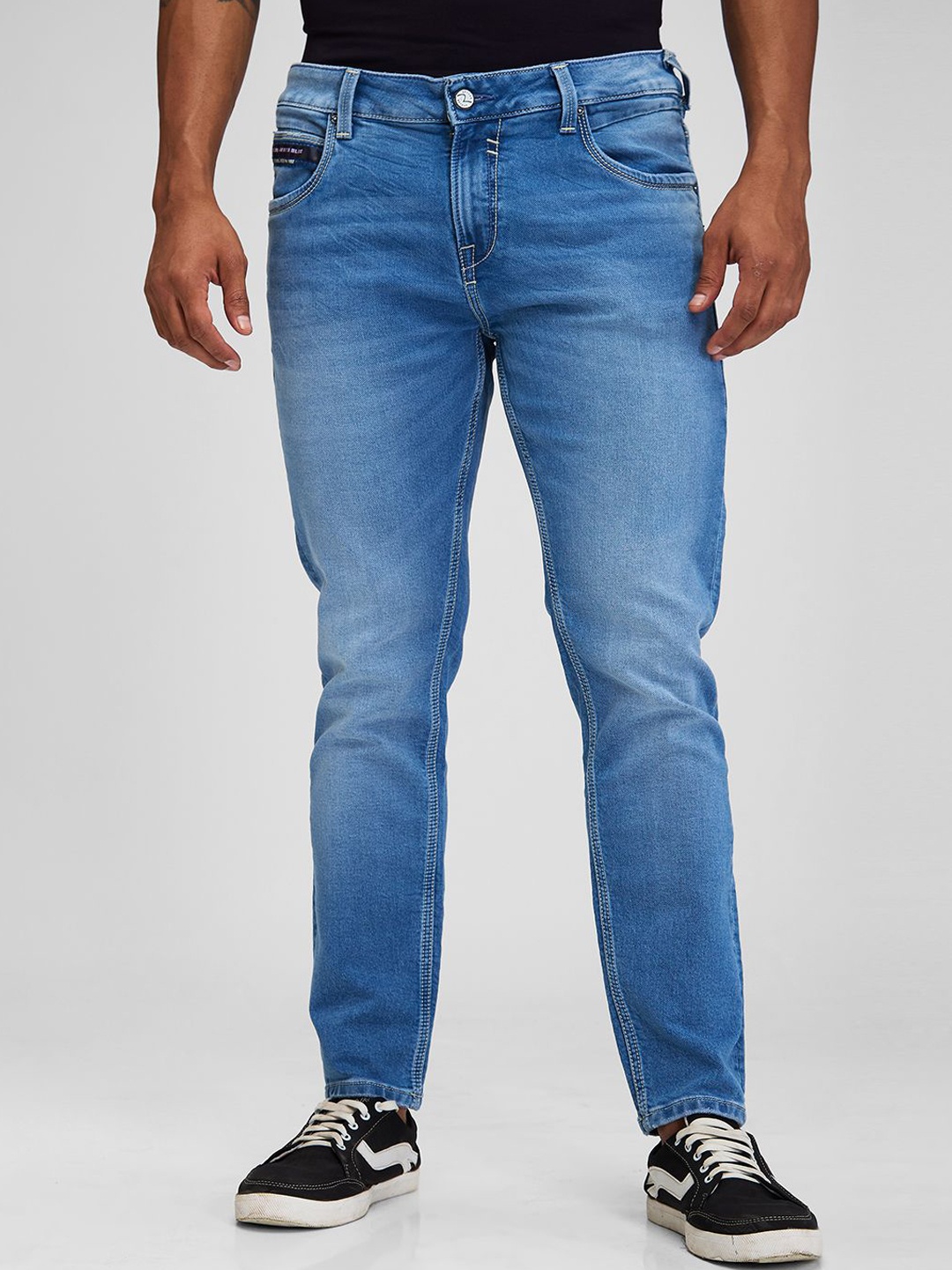 

SPYKAR Men Slim Fit Heavy Fade Stretchable Jeans, Blue