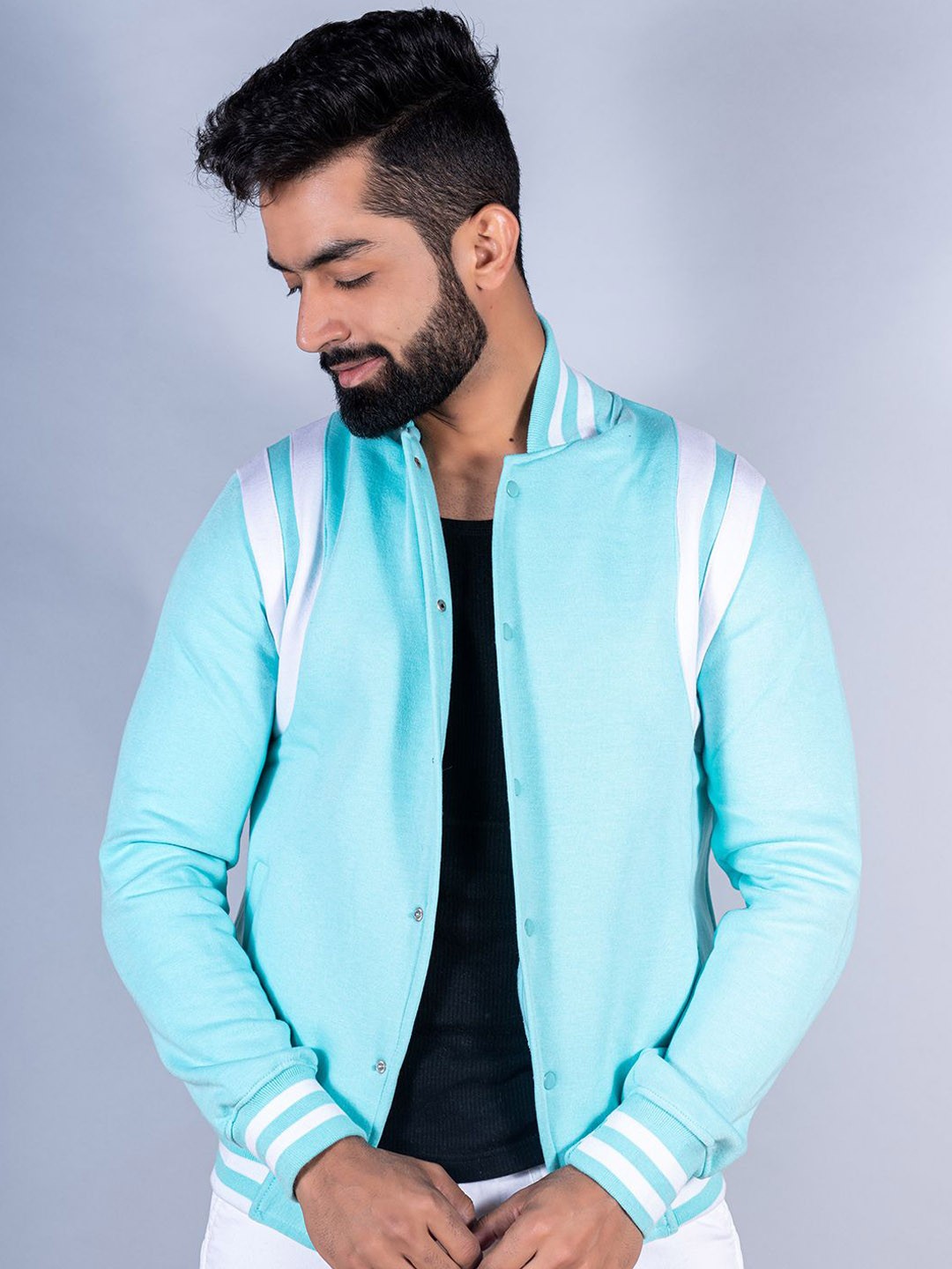 

Tistabene Men Varsity Jacket, Blue