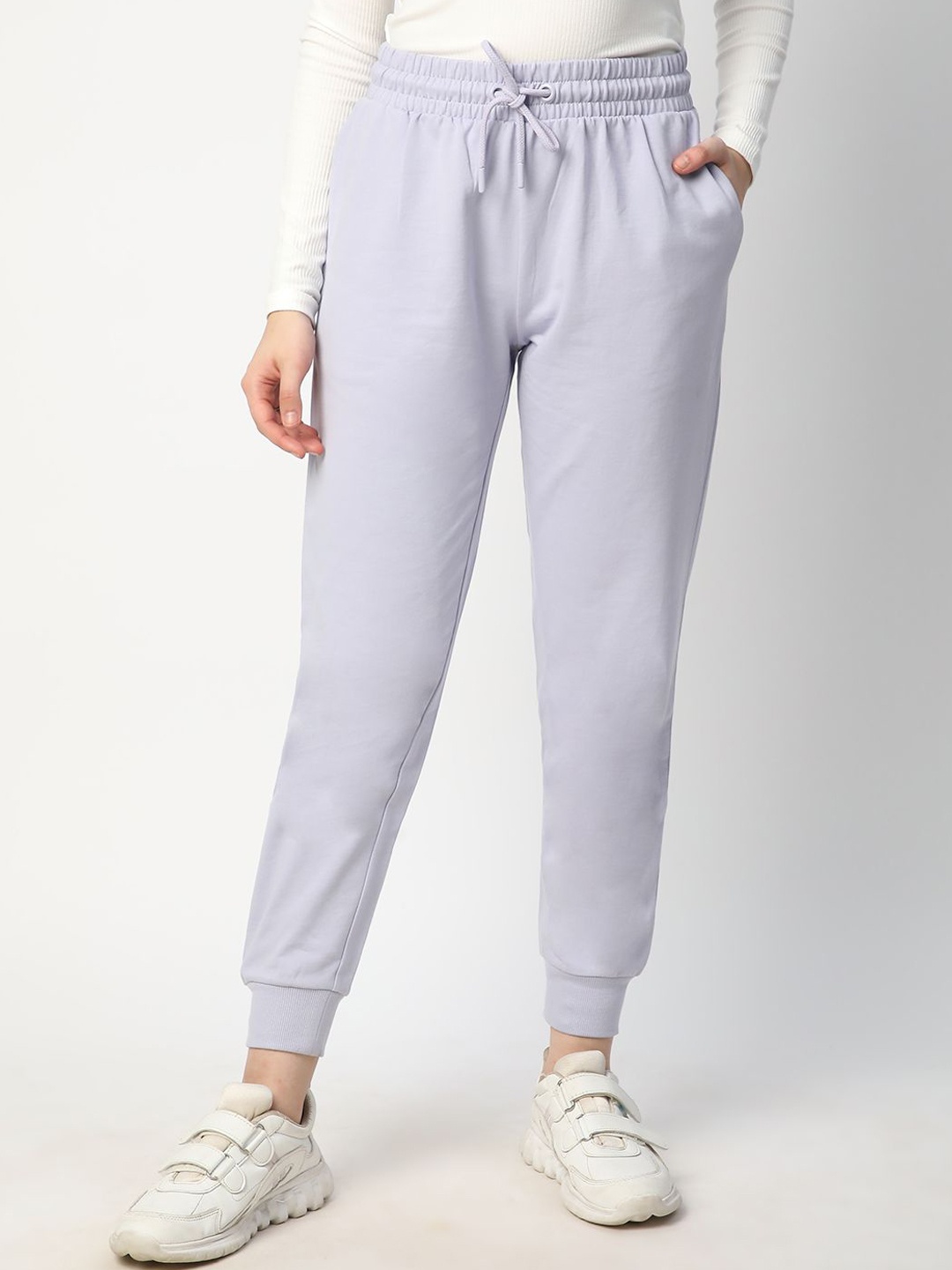 

R&B Women Mid-Rise Joggers, Purple