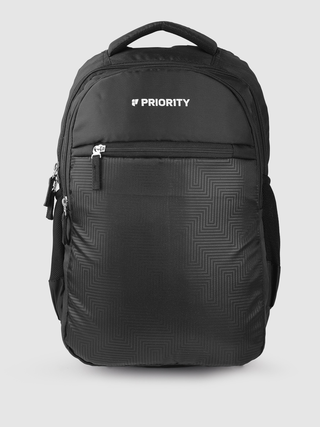 

Priority Unisex Brand Logo Detail Backpack - 28 L, Black