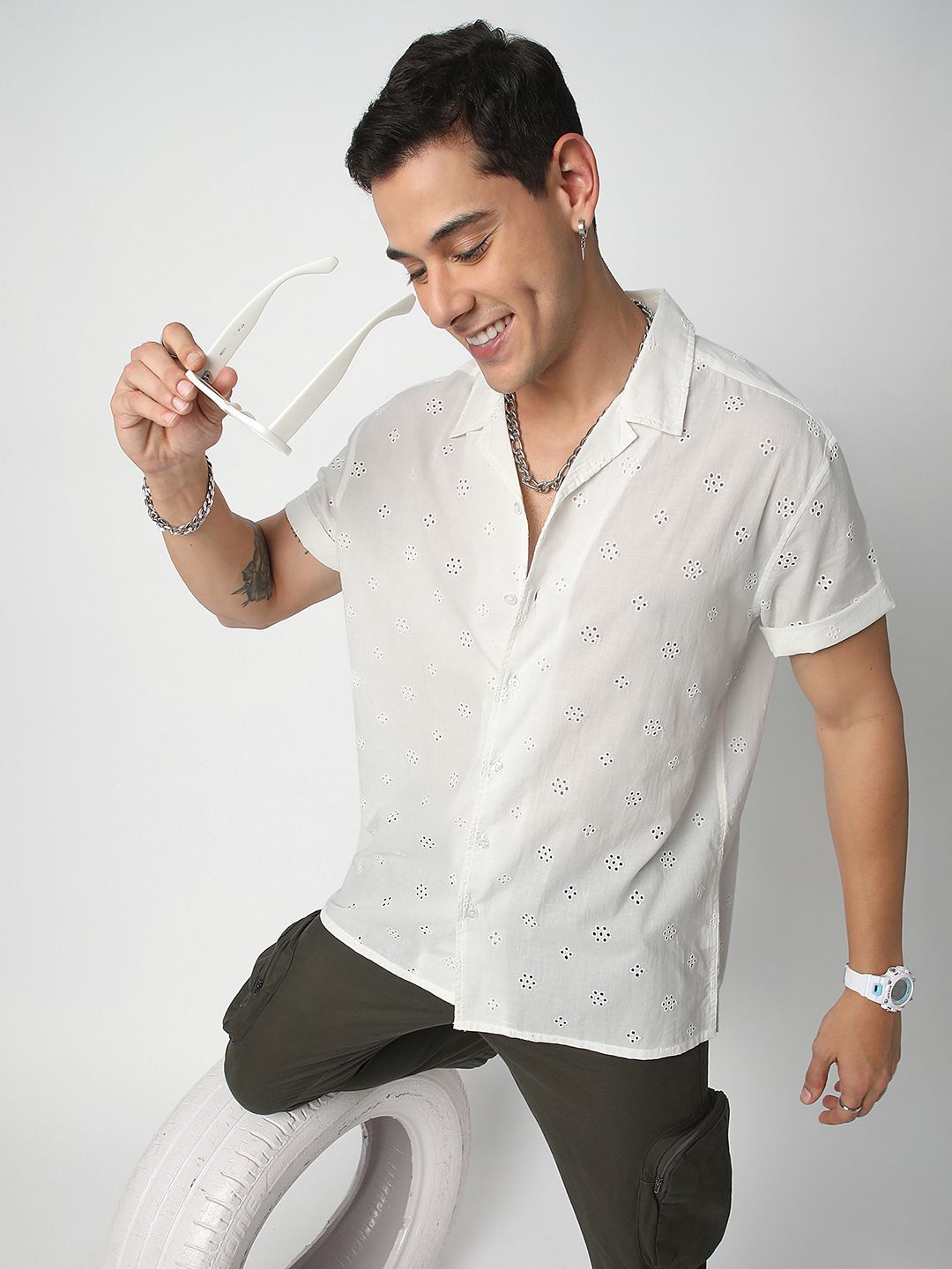 

VASTRADO Men Classic Opaque Casual Shirt, White